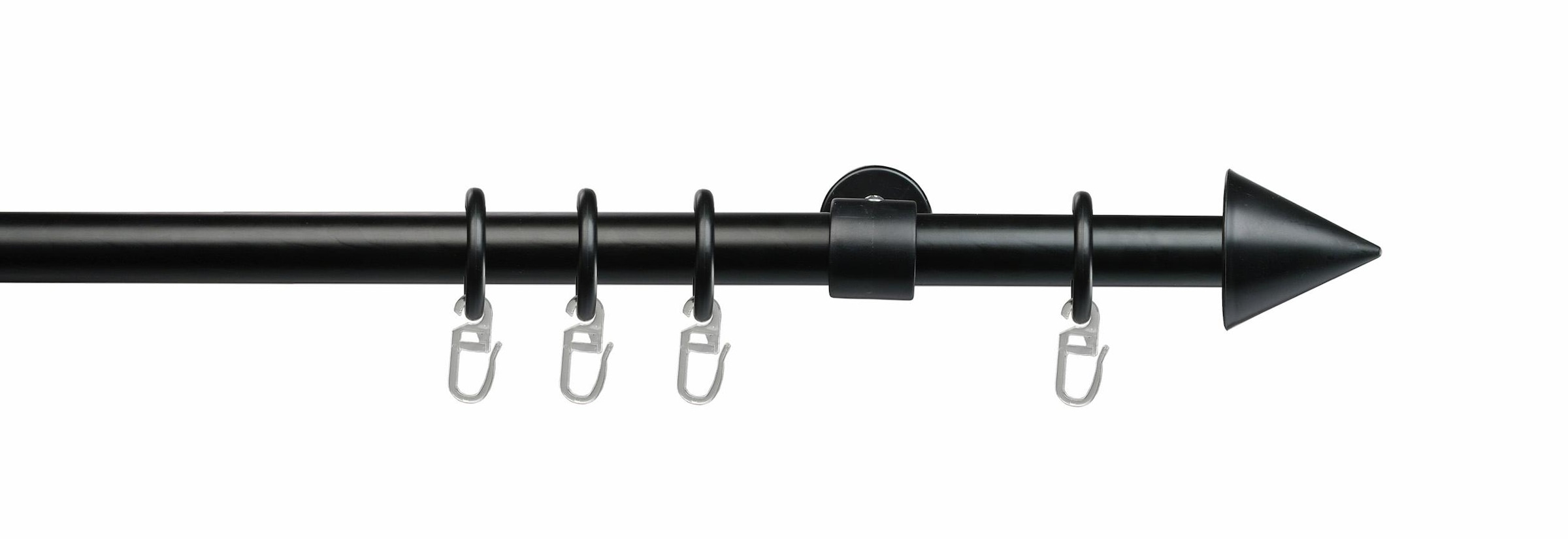 Liedeco Gardinenstange "Kegel" Ø 20 mm 1 läufig-läufig Fixmaß günstig online kaufen