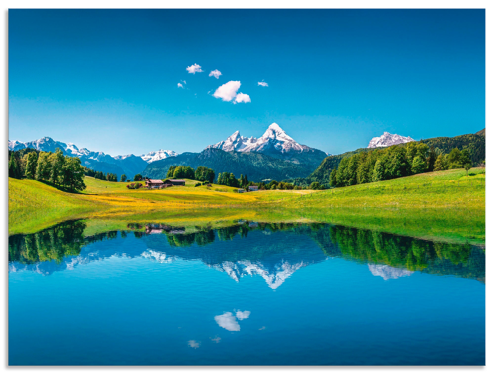 Artland Wandbild "Landschaft in den Alpen", Berge, (1 St.), als Alubild, Outdoorbild, Leinwandbild, Poster in verschied.