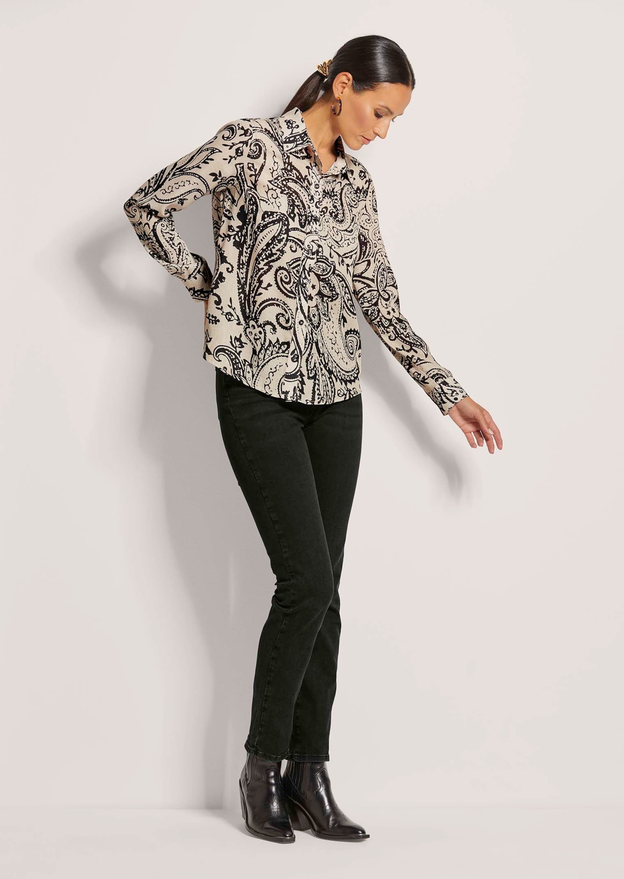 MADELEINE Hemdbluse »Druckbluse Hemdbluse mit grafischem Print«
