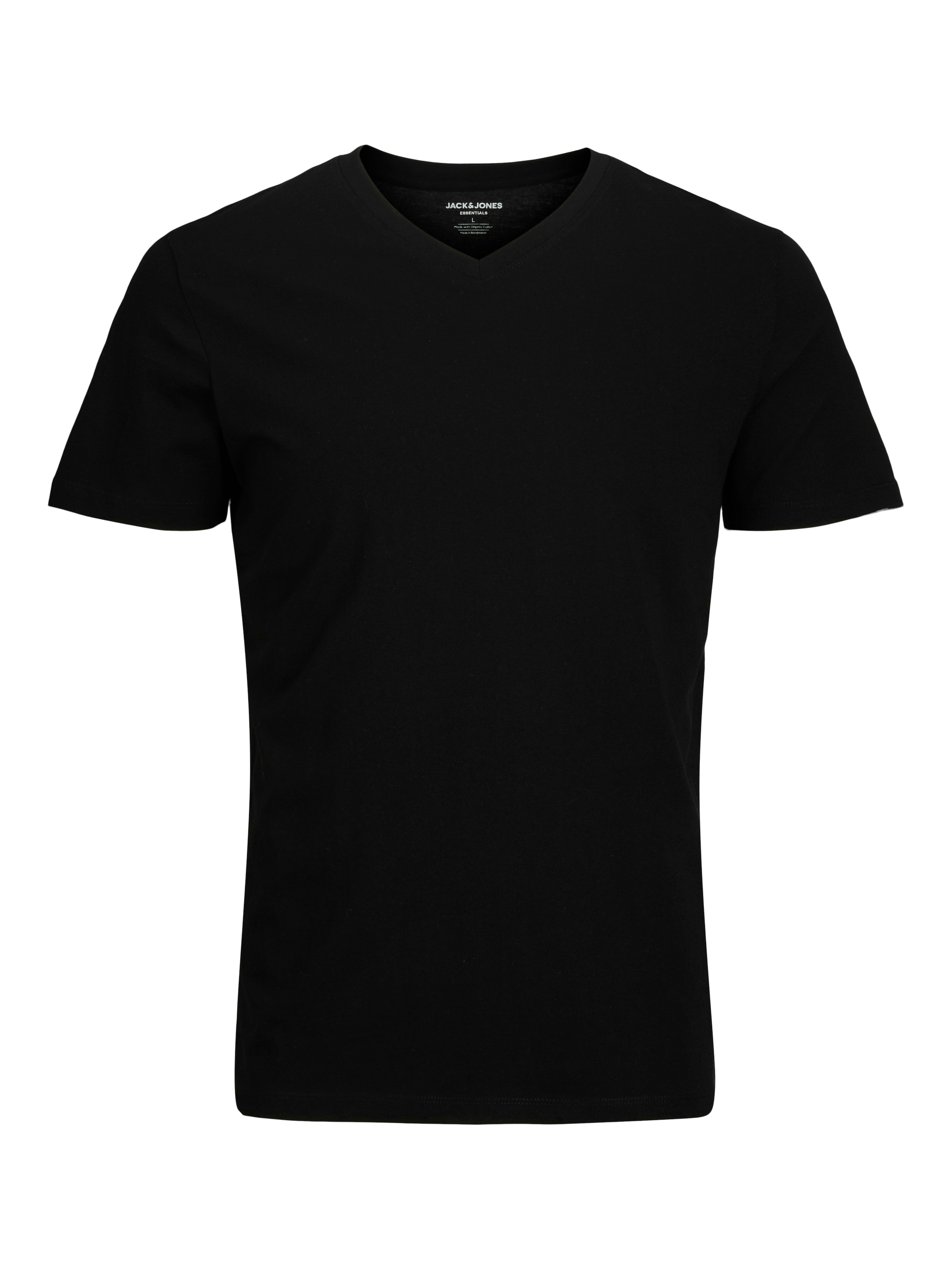 Jack & Jones V-Shirt »JJEORGANIC mit V-Ausschnitt, lässig kombinierbar, ideal für Alltag« unifarben, modisch, regular fit, Baumwolle, V-Ausschnitt