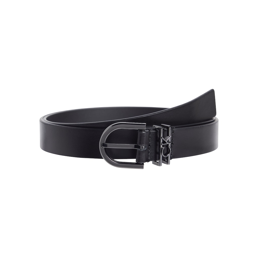 Calvin Klein Ledergürtel »CK LOOP RND BUCKLE BELT 2.5CM«, mit Logoprägung