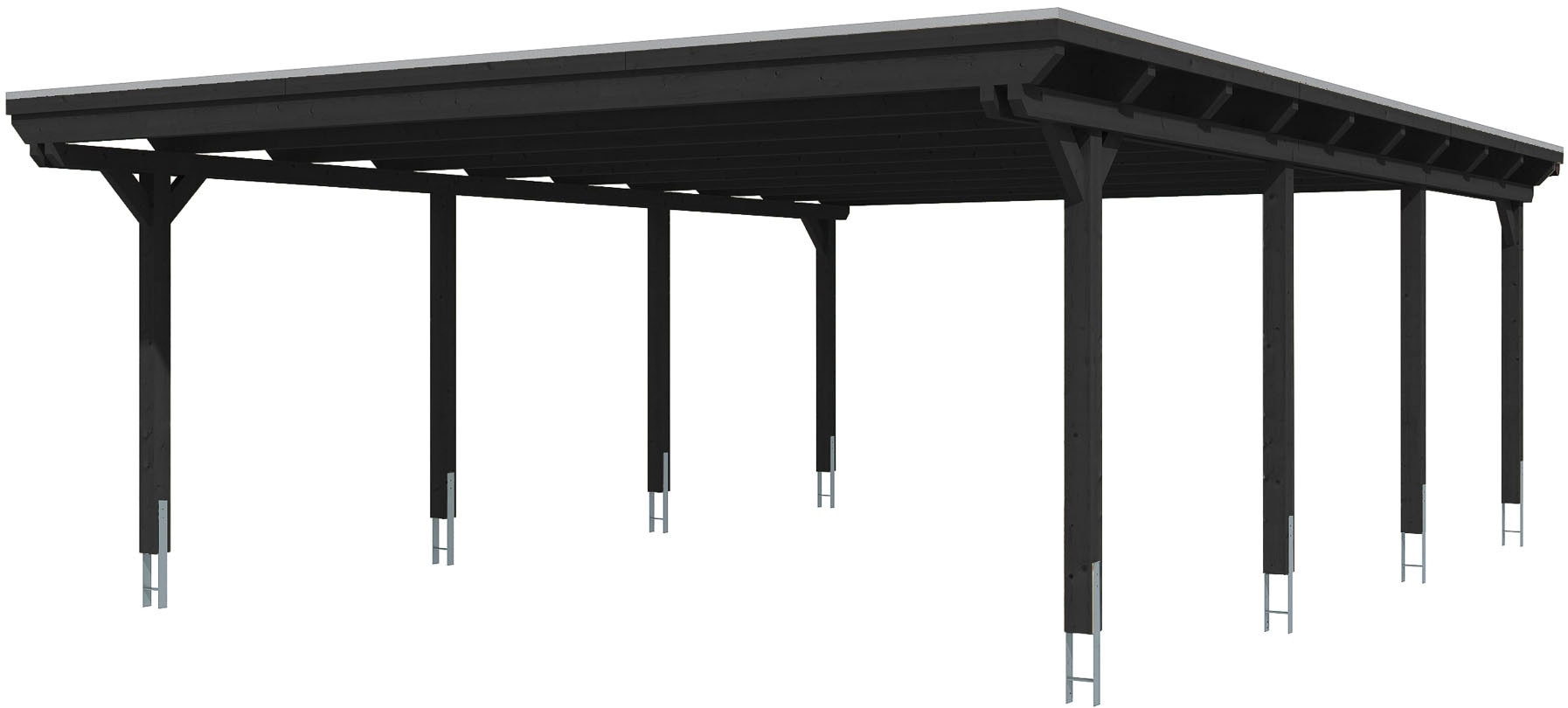 Skanholz Doppelcarport »Emsland«, Holz, 550 cm, Anthrazit