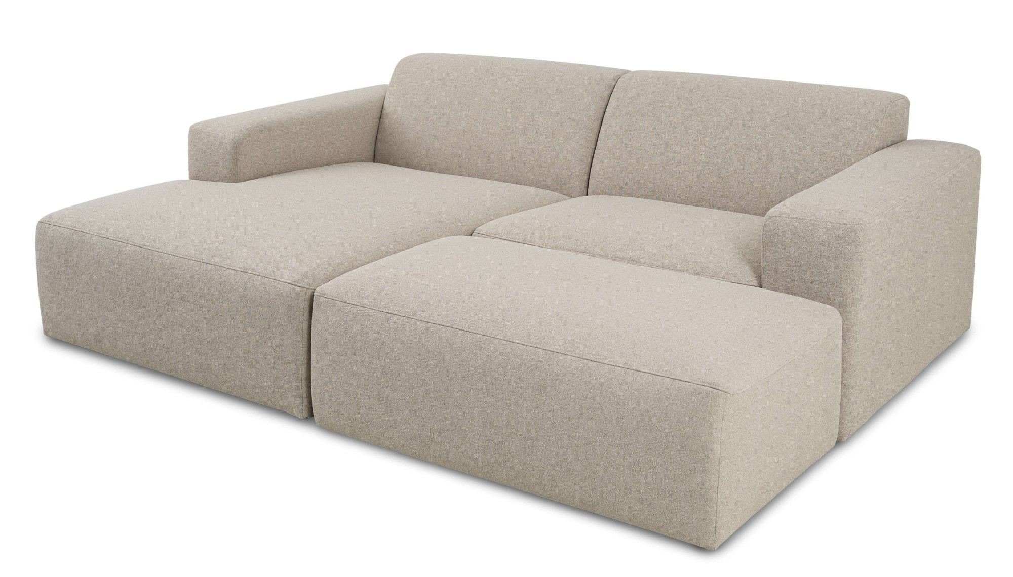 INOSIGN Ecksofa »Koa,228cm, L-Form, Modulsofa, Webstoff, Cord«, Designsofa, Set, Hocker inklusive, weicher Lounge-Sitzkomfort