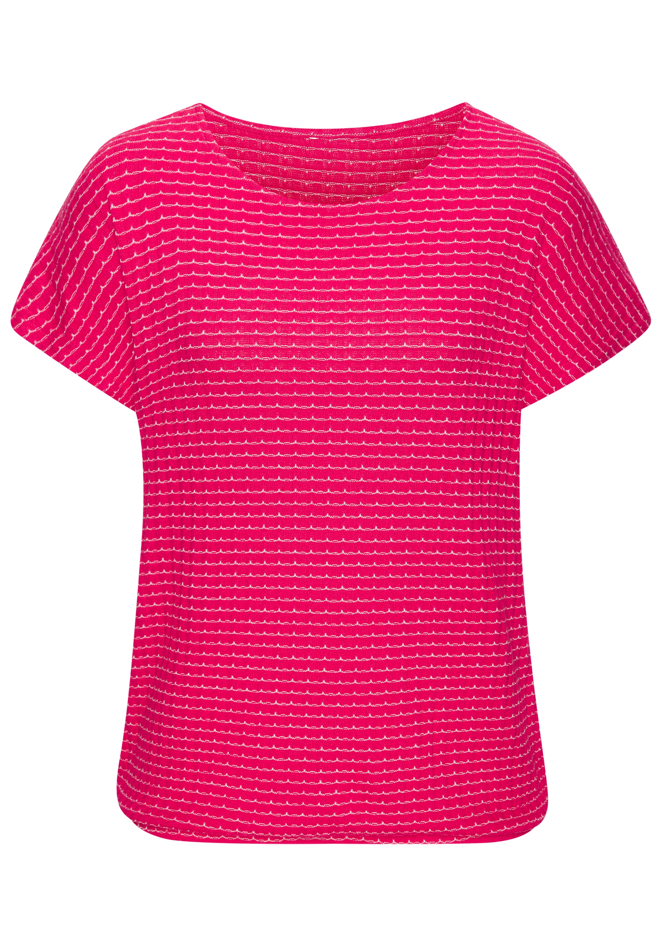 Vivance Kurzarmshirt "aus strukturierter Strickqualität" mit Gummizug im Bu günstig online kaufen