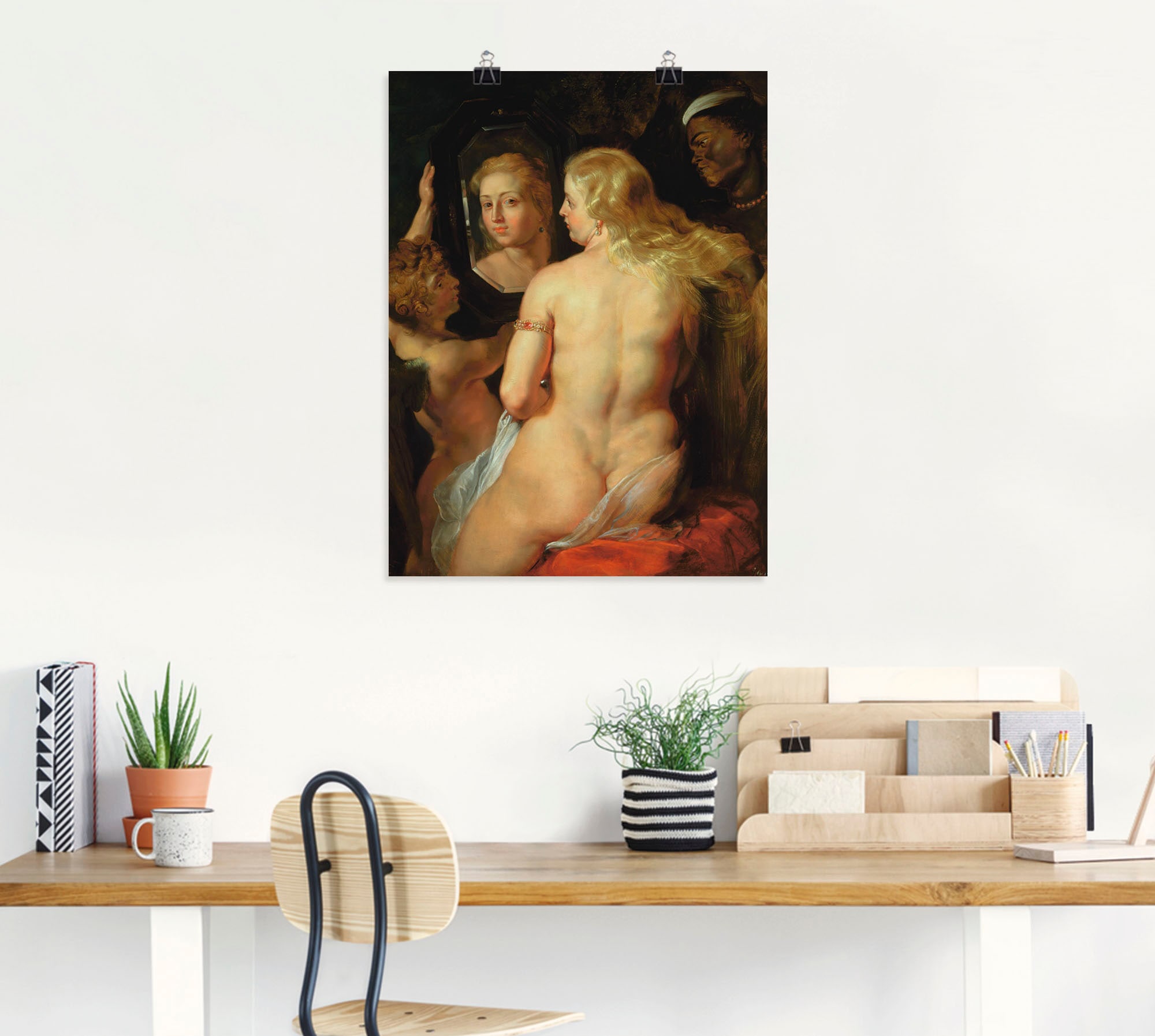 Artland Kunstdruck »Toilette der Venus«, Frau, (1 St.), als Leinwandbild, Wandaufkleber oder Poster in versch. Größen