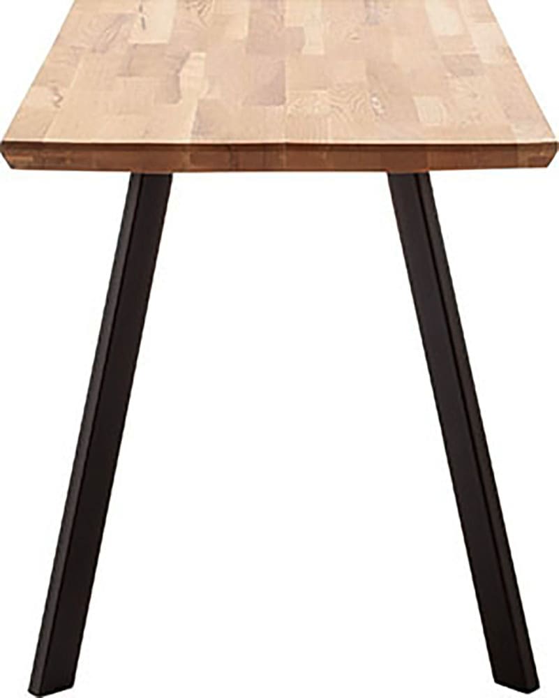 MCA living Esstisch »Zeballos, TOPSELLER!«, (1 St., Holztisch), Tischplatte aus Zerreiche, Schweizer Kante, belastbar bis 100 Kg