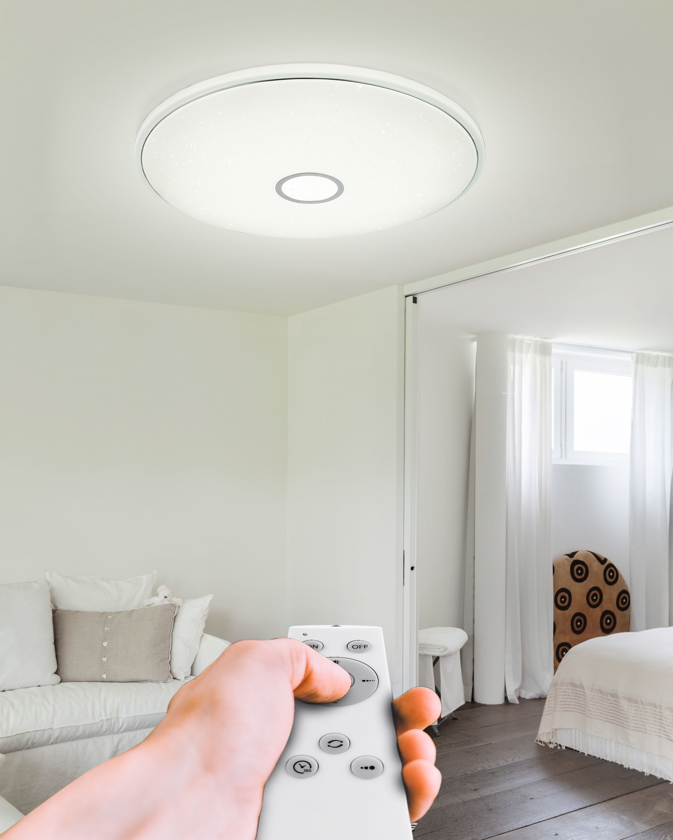 GLOBO LIGHTING LED Deckenleuchte »CONNOR«, Leuchtmittel LED-Modul | LED fest integriert, Deckenlampe/rund/Wohnzimmer/Schlafzimmer/elegant