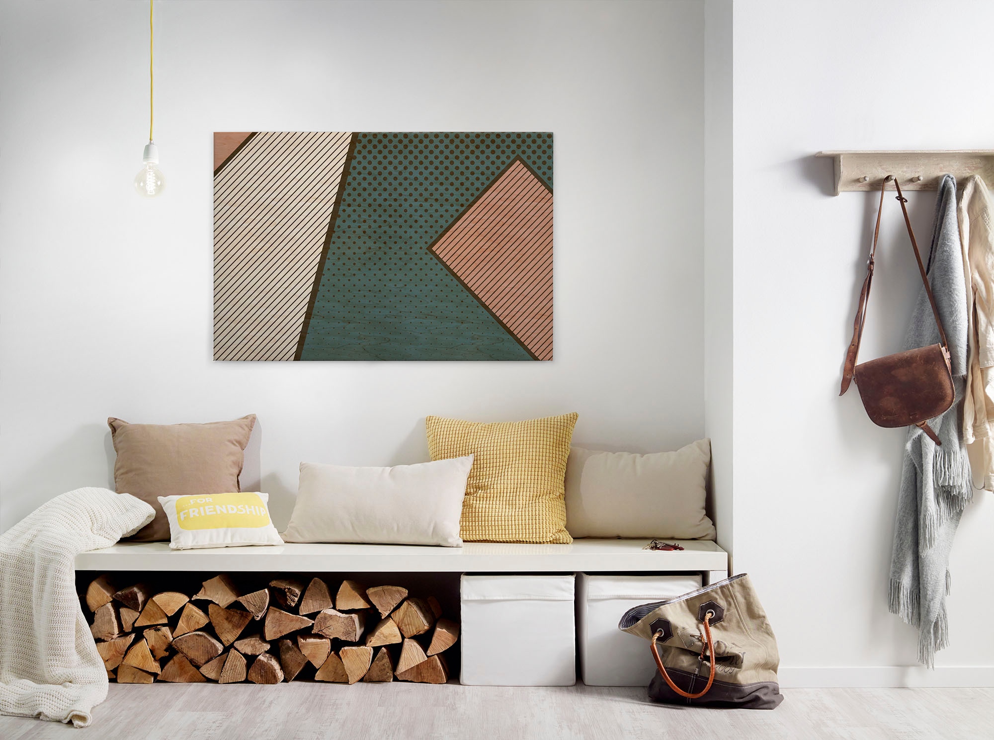 A.S. Création Leinwandbild "pattern play" Kunst Modern 1 Stk. tlg. Keilrahmen Bild Grafisch Geometrisch Leinwand-Bild Wohnzimmer modern