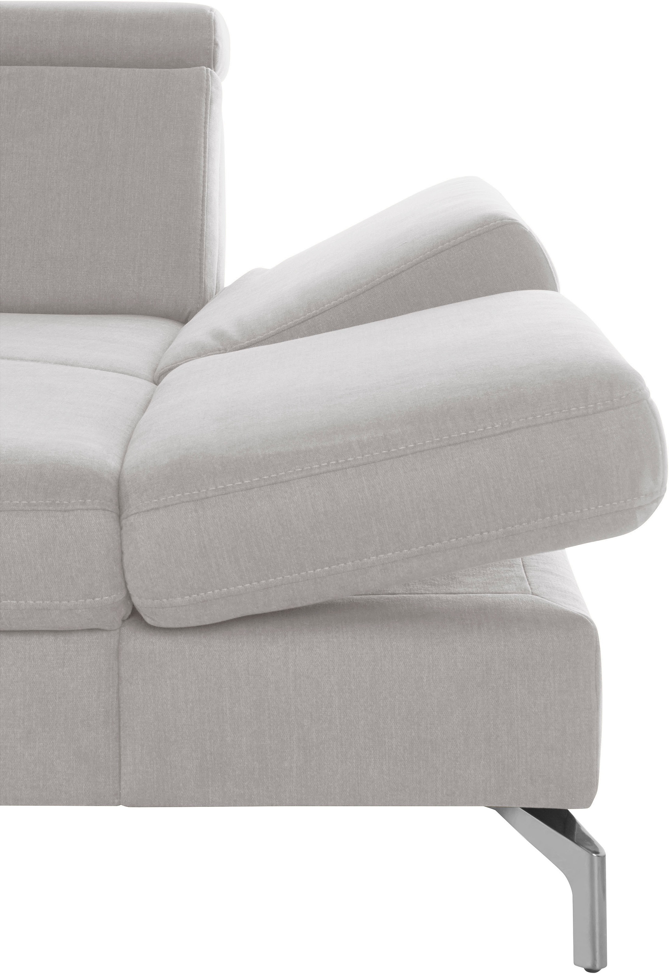sit&more Wohnlandschaft »Brisbane U-Form«, Fußhöhe 15 cm, inklusive Sitztiefen-, Armteil- und Kopfteilverstellung