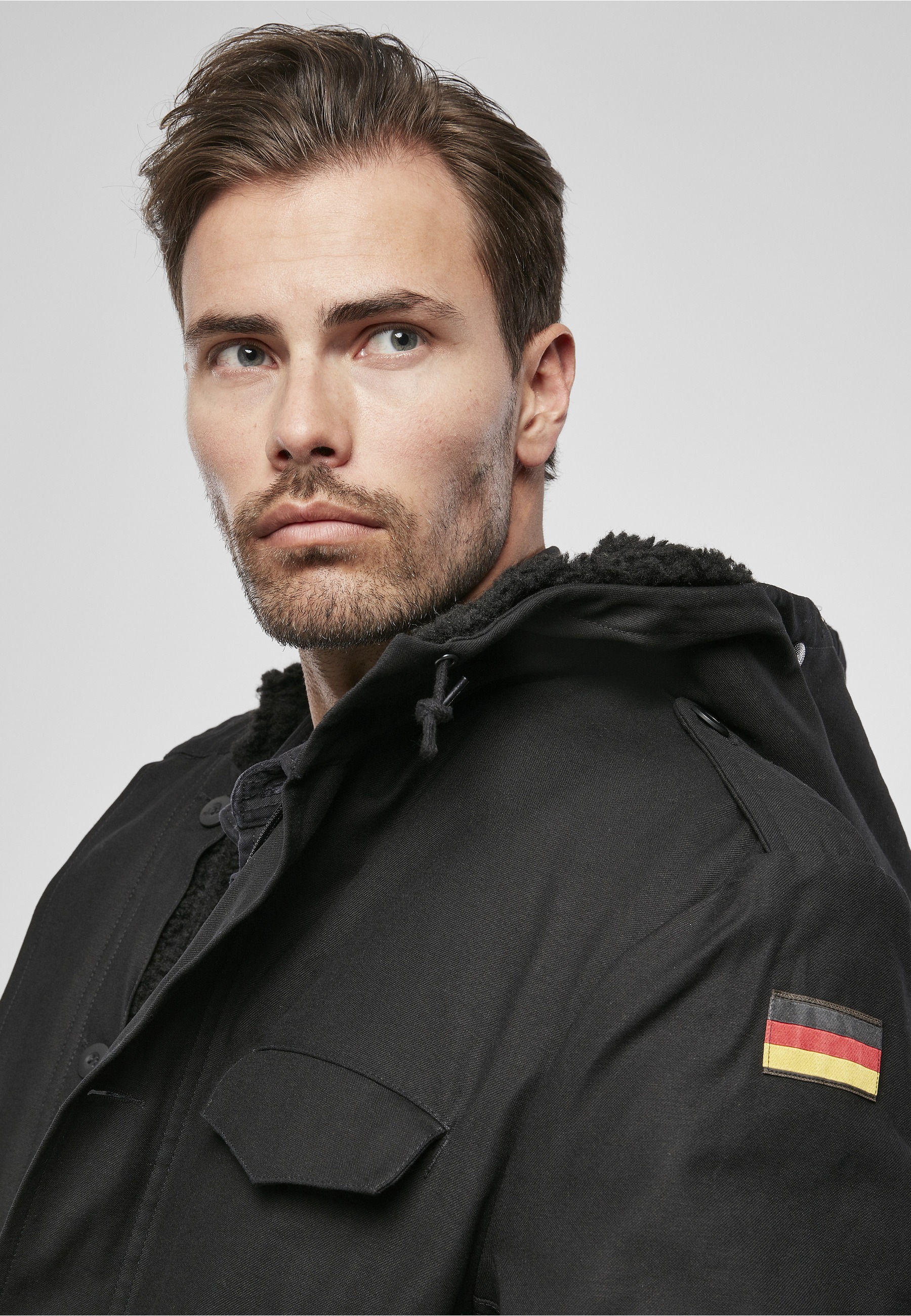 Brandit Allwetterjacke »Brandit Herren BW Flag Parka« 1 Stk. tlg. mit Kapuze