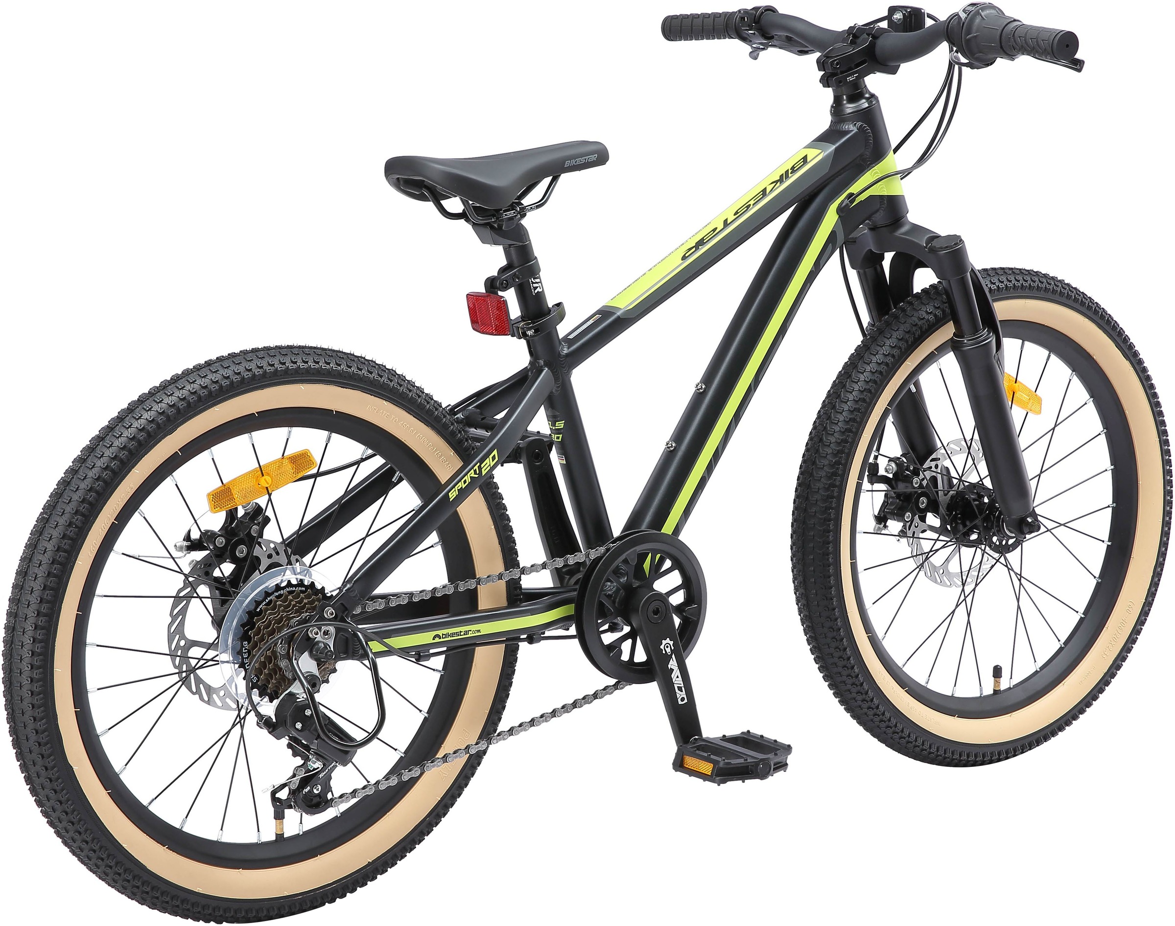 Bikestar Jugendfahrrad, 7 Gang, Shimano, RD-TY21 Schaltwerk, Kettenschaltung