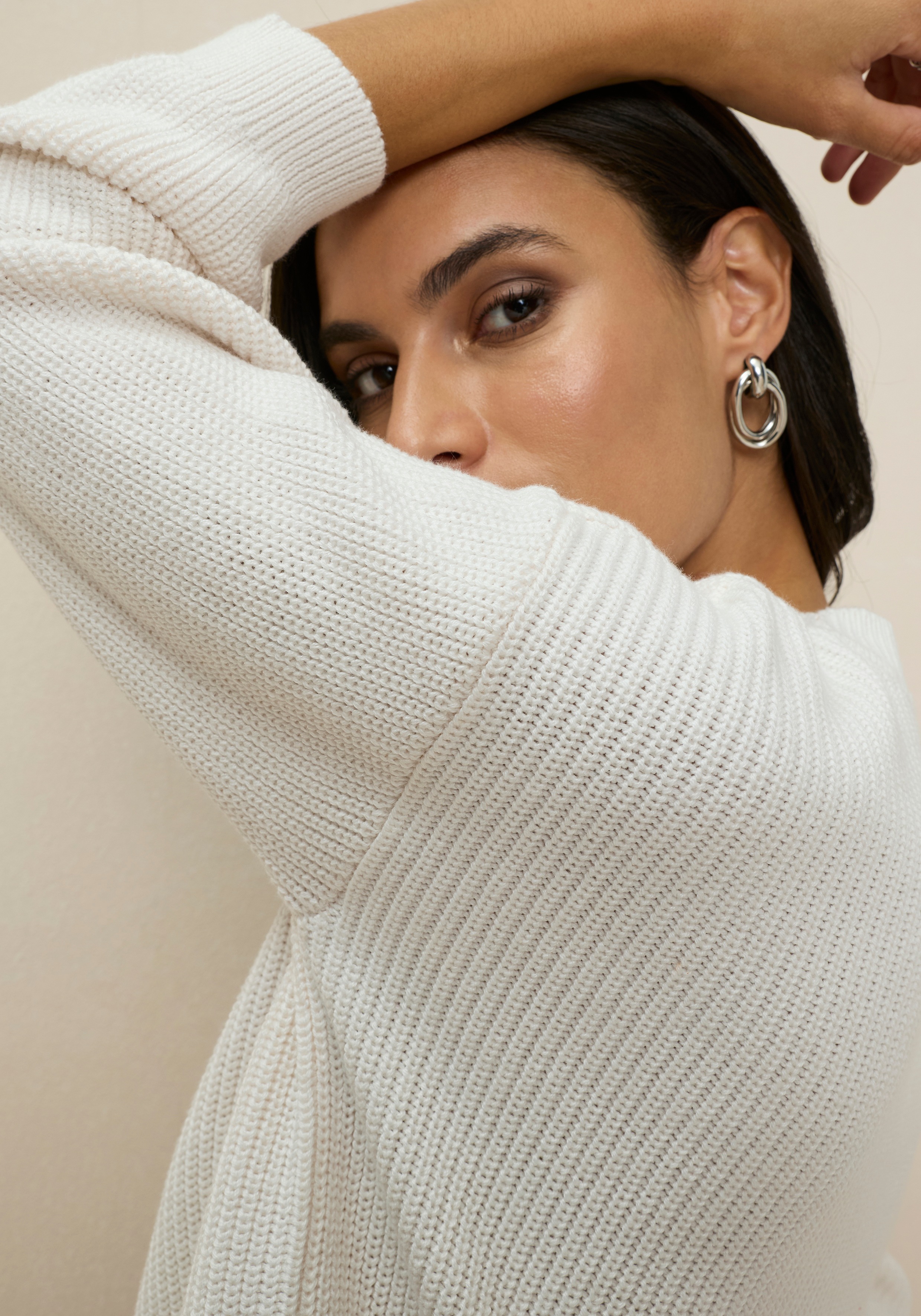 Thumbnail - Tamaris Strickpullover mit 3/4 Ärmeln und lässigem Schnitt