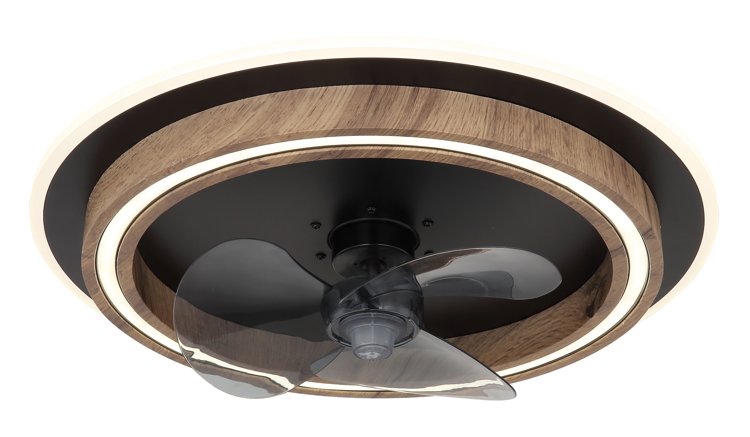 GLOBO LIGHTING Deckenleuchte »BOZAN«, Leuchtmittel LED-Modul | LED fest integriert, Deckenventilator, Deckenlampe, moderner Ventilator, Holz Optik