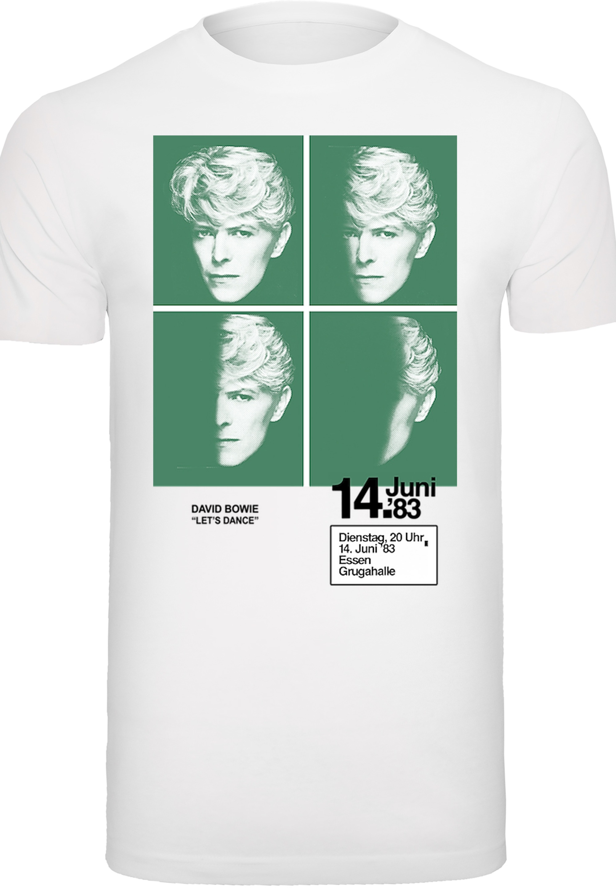 F4NT4STIC T-Shirt »David Bowie 1983 Concert Poster«, Herren,Premium Merch,Regular-Fit,Basic,Bandshirt