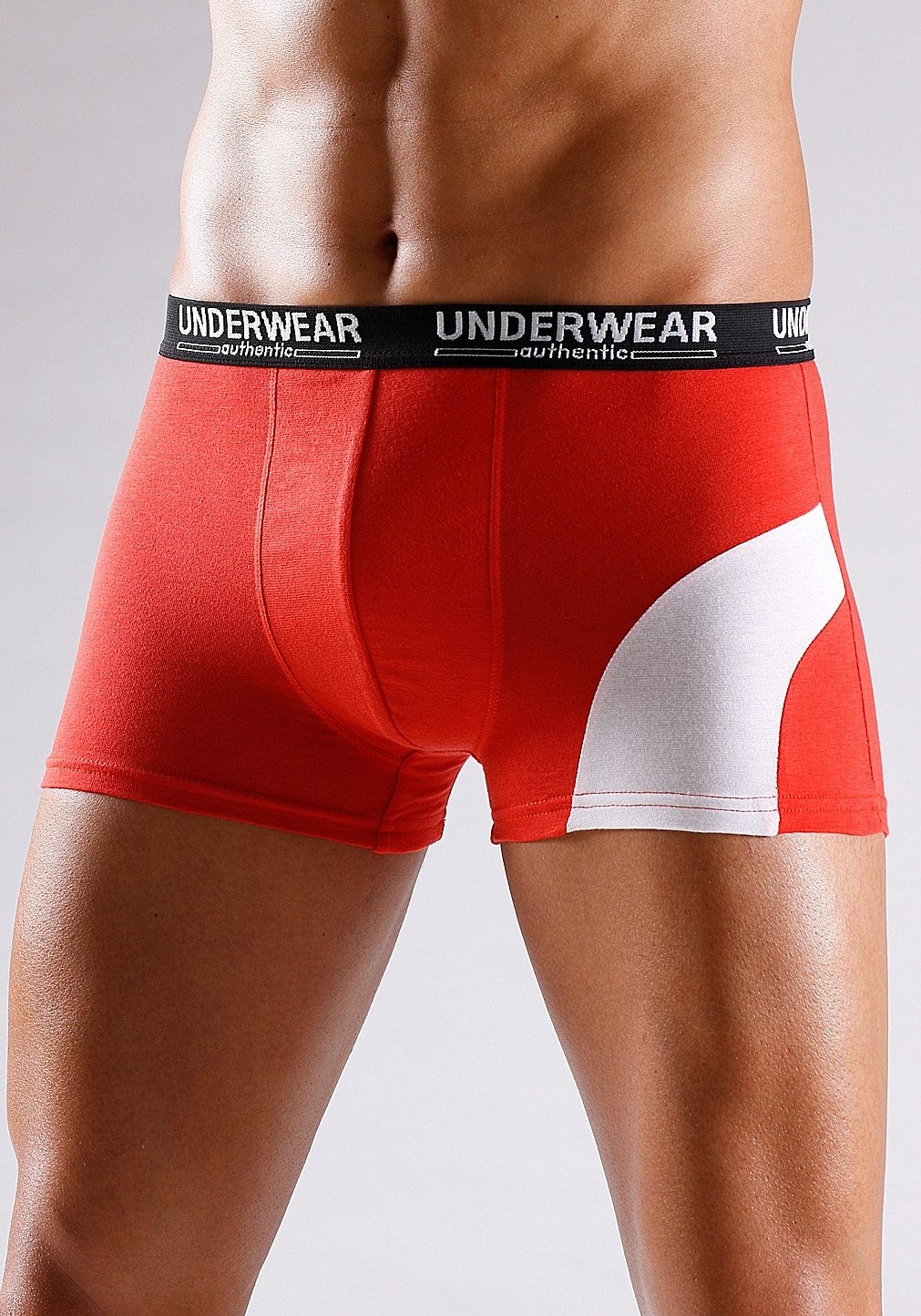 AUTHENTIC UNDERWEAR Boxer, (Packung, 4 St.), mit kontrastfarbenen Einsatz günstig online kaufen