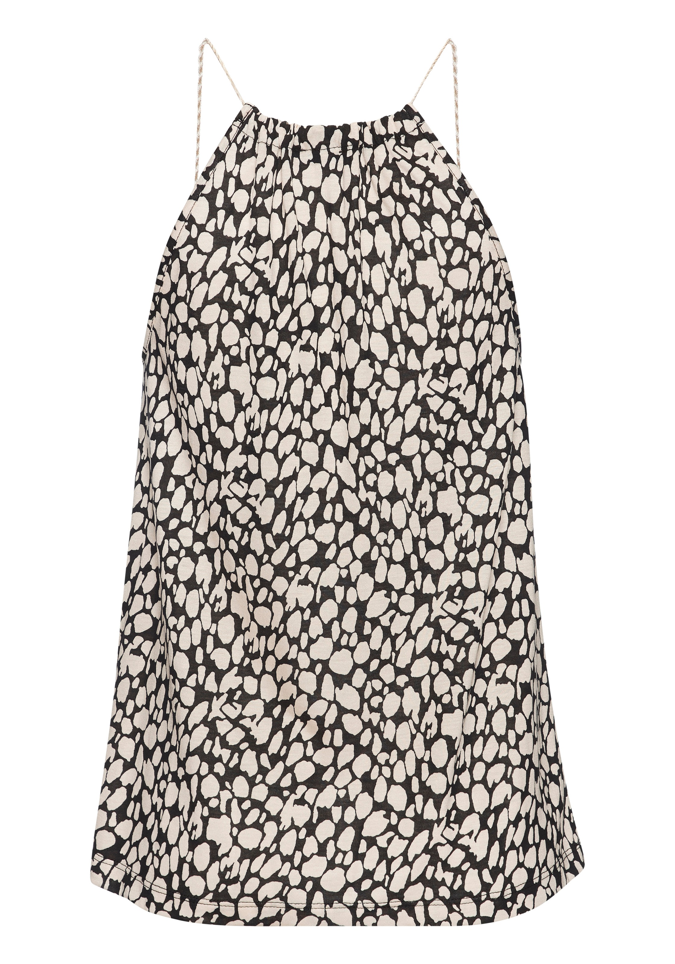 LASCANA Strandtop, mit Allover-Print und Kordelträgern