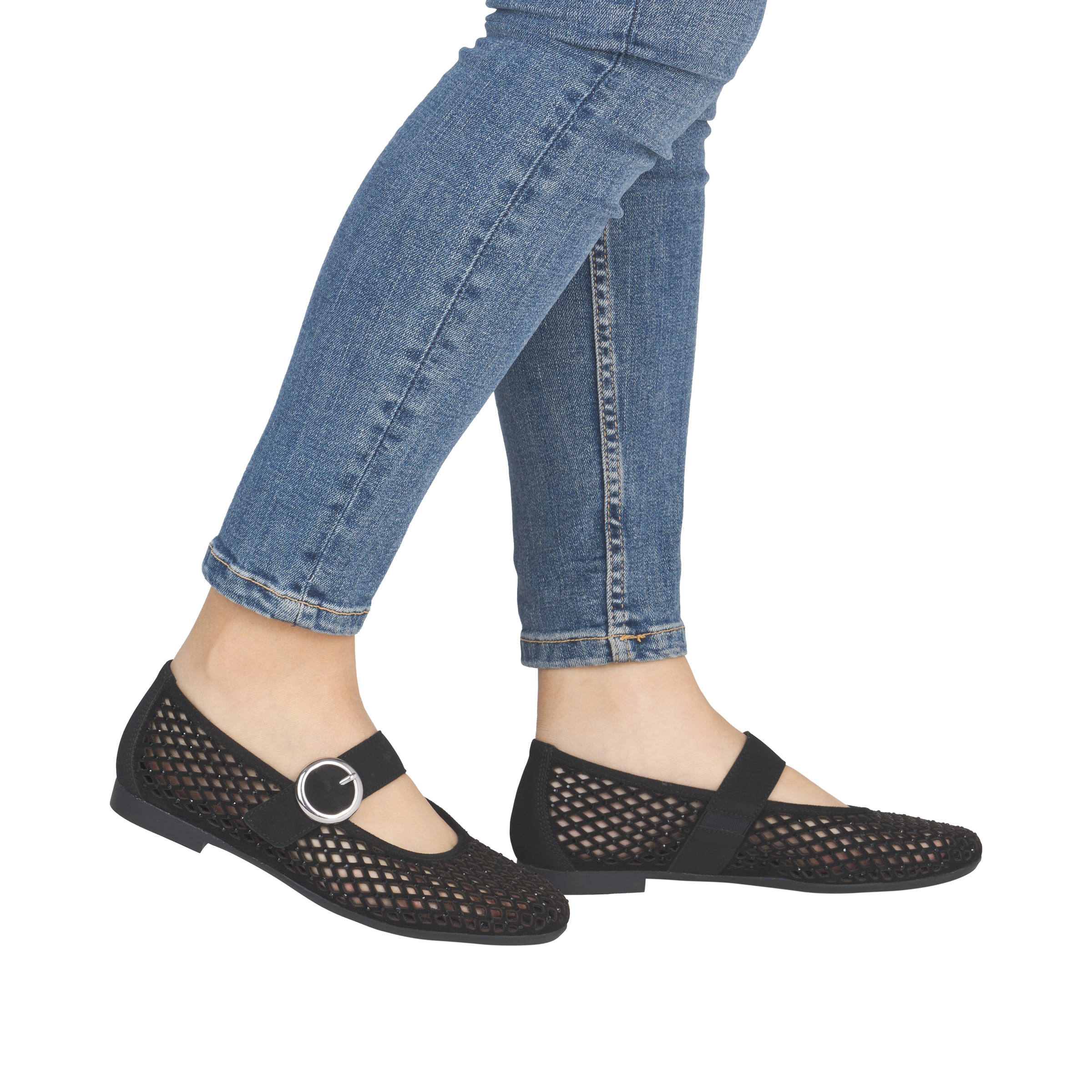 Remonte Riemchenballerina Loafer Black 41 3