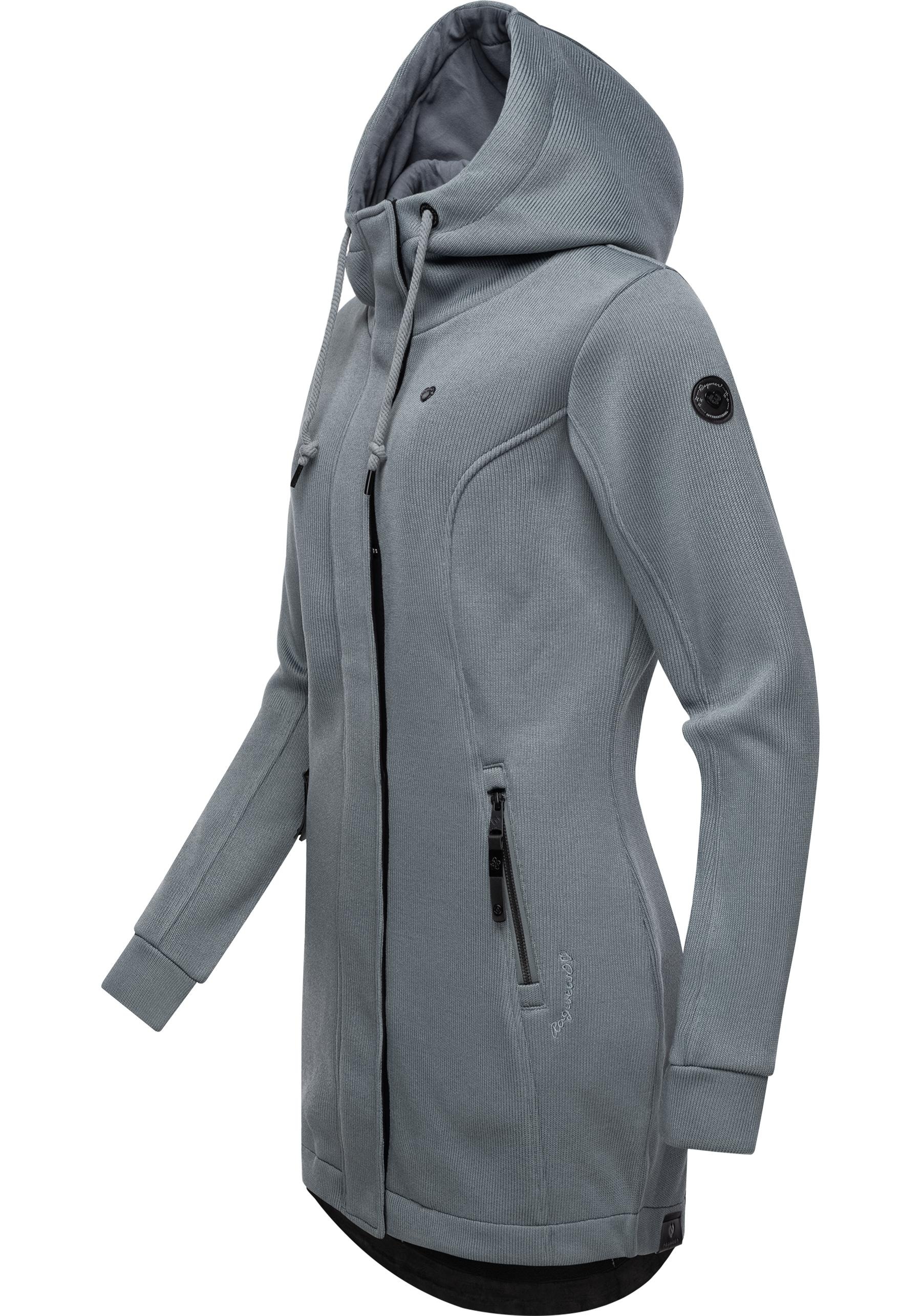 Ragwear Kapuzensweatjacke »Letti Bonded«, Sportliche Kapuzenjacke in Feinstrick-Optik