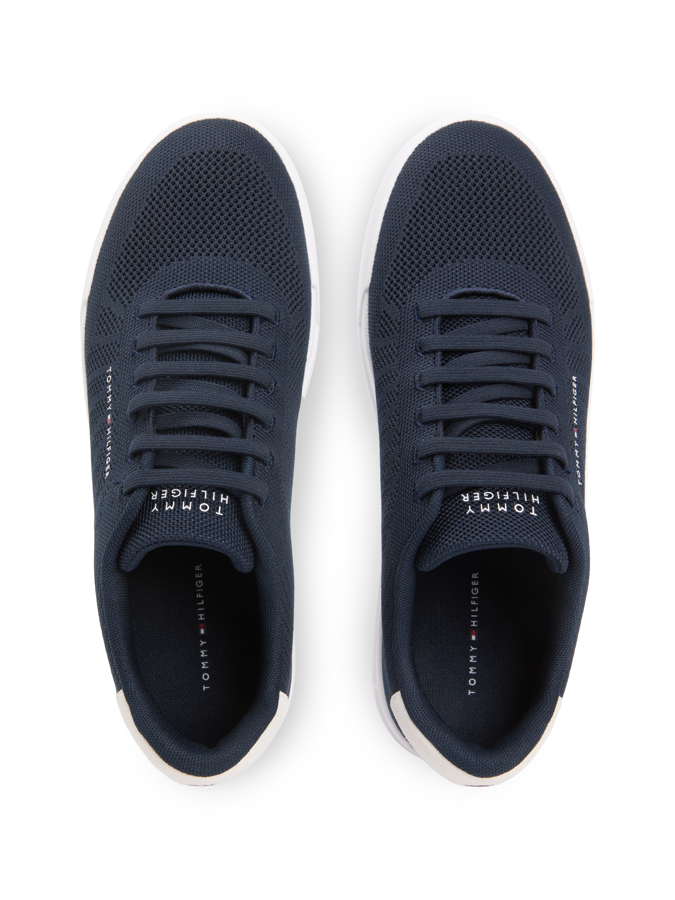 Tommy Hilfiger Slip-On Sneaker »TH COURT KNIT«  Freizeitschuh, Halbschuh, Schlüpfschuh in modischer Strick-Optik