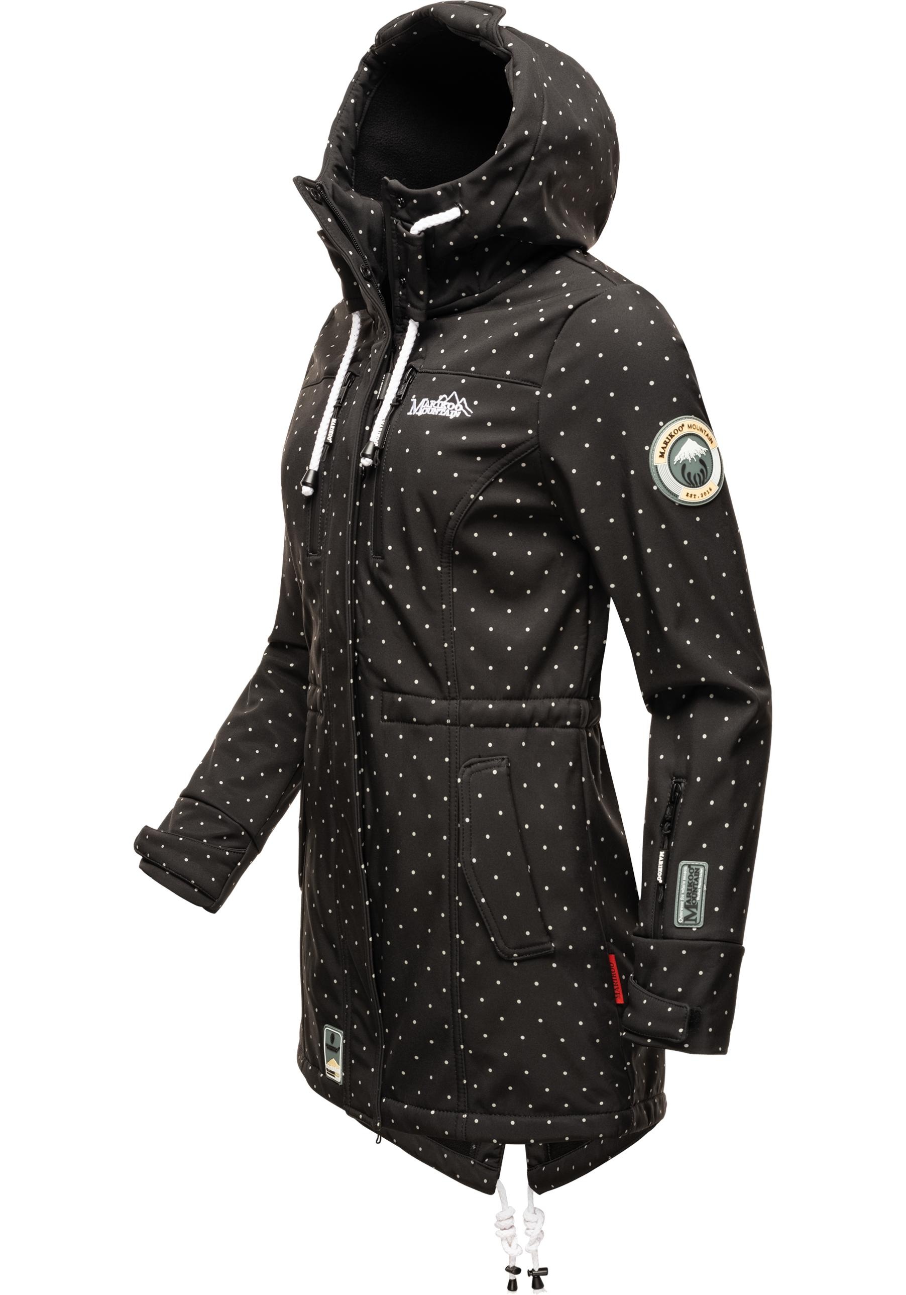 Marikoo Funktionsmantel »Zimtzicke«, Wasserdichter Softshell Parka mit Kapuze