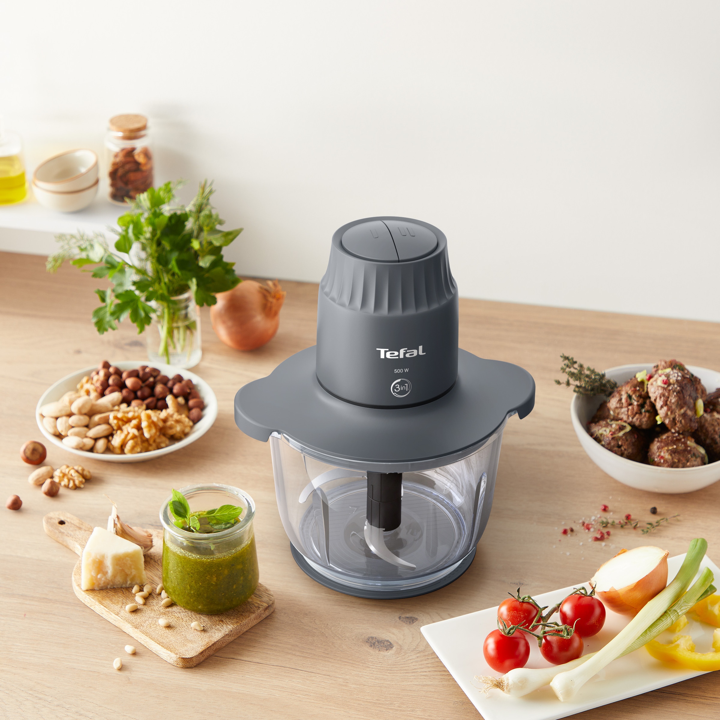 Tefal Zerkleinerer »MB6031 Choppeor«, 500 W, 2 Geschwindigkeiten, 4 Edelstahlklingen