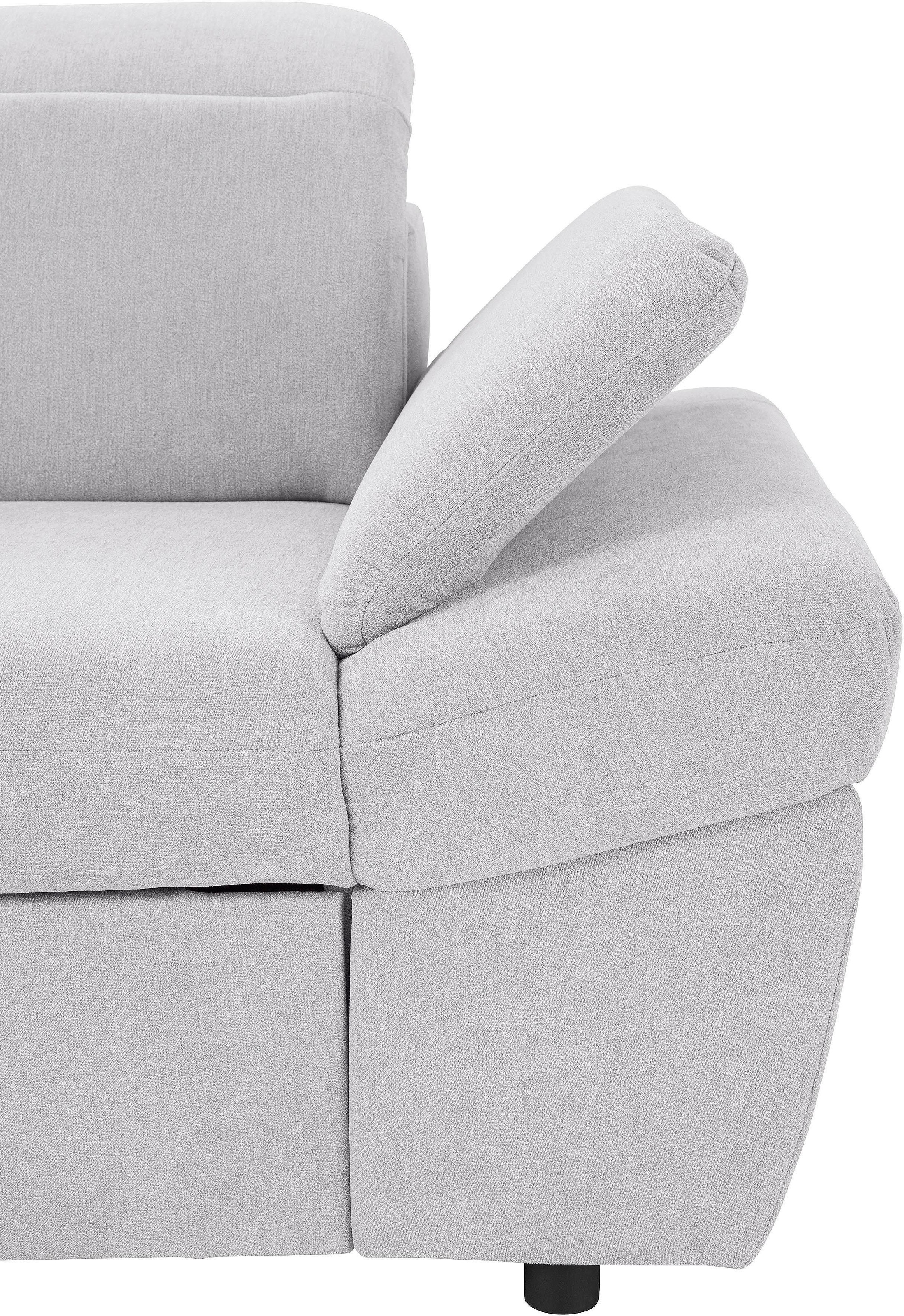 Exxpo - sofa fashion Kampinė sofa »Kyoto ir Kopfteil- ir Armteilverstellung hoher Sitzkomfort« patogi su miegojimo funkcija ir Dėžutė patalynei Kokybiškas Bezüge L-Form