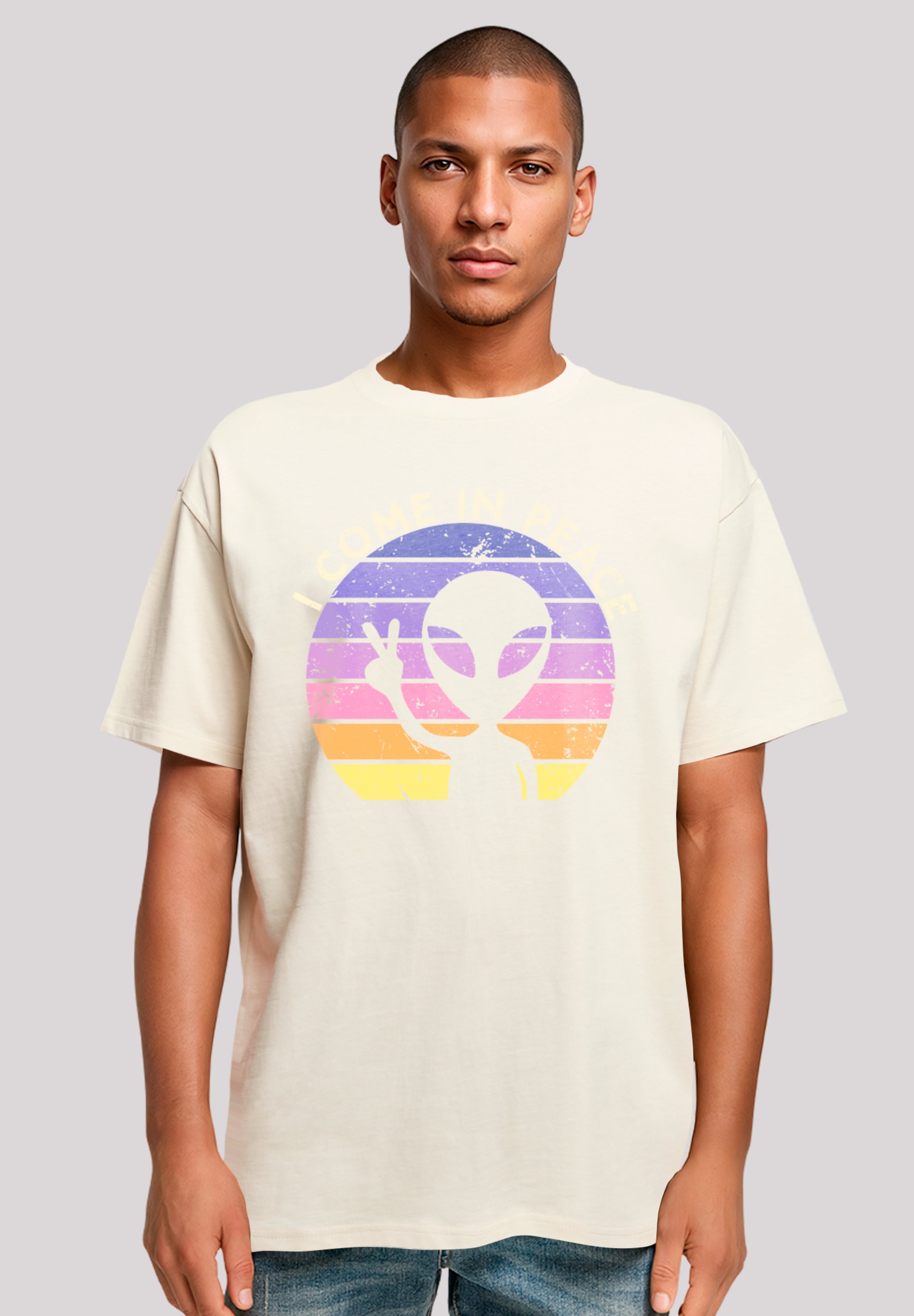 F4NT4STIC T-Shirt "Alien Peace Sunset" Premium Qualität günstig online kaufen