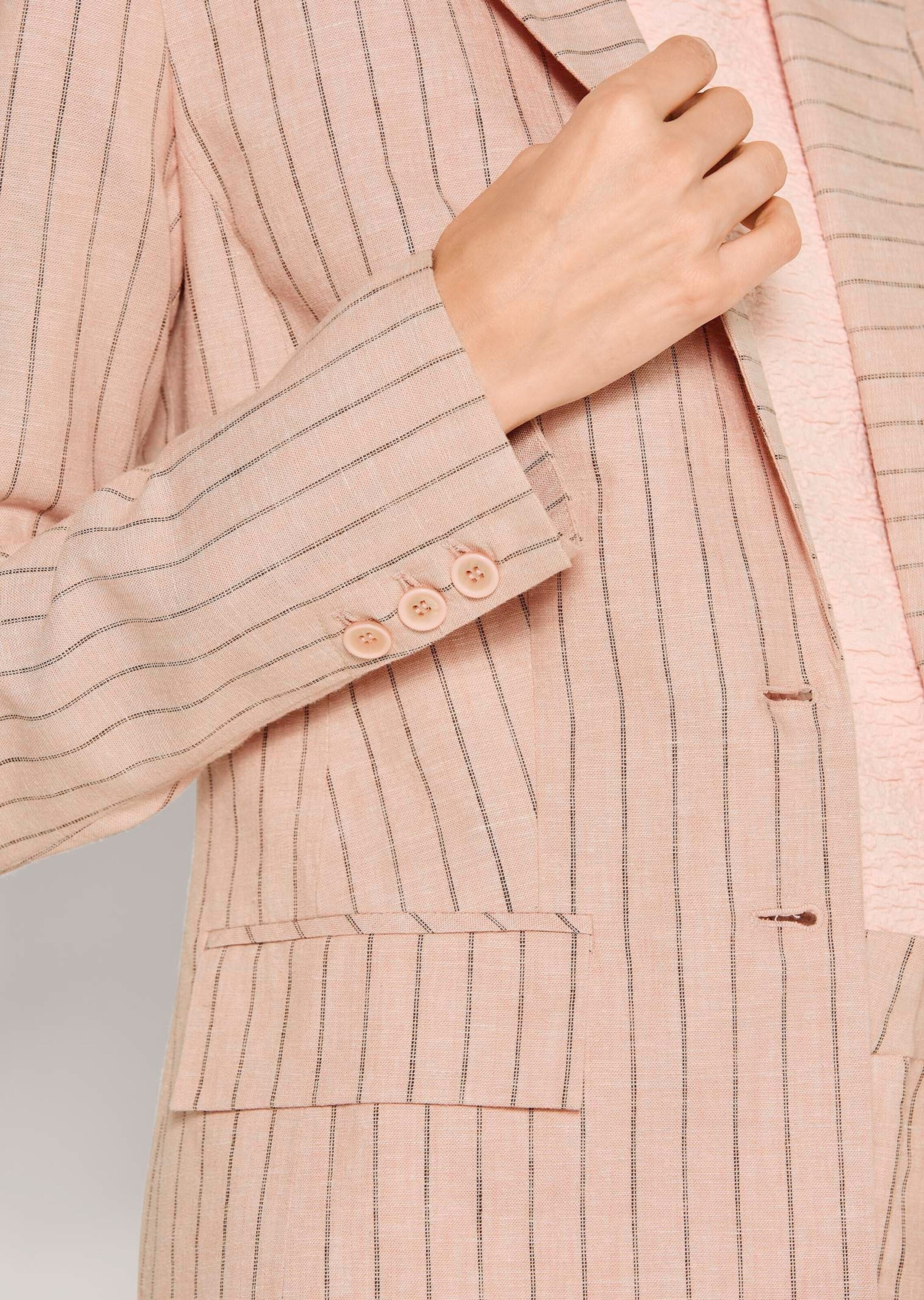 MADELEINE Jackenblazer »Blazer Eleganter Longblazer mit Nadelstreifen«