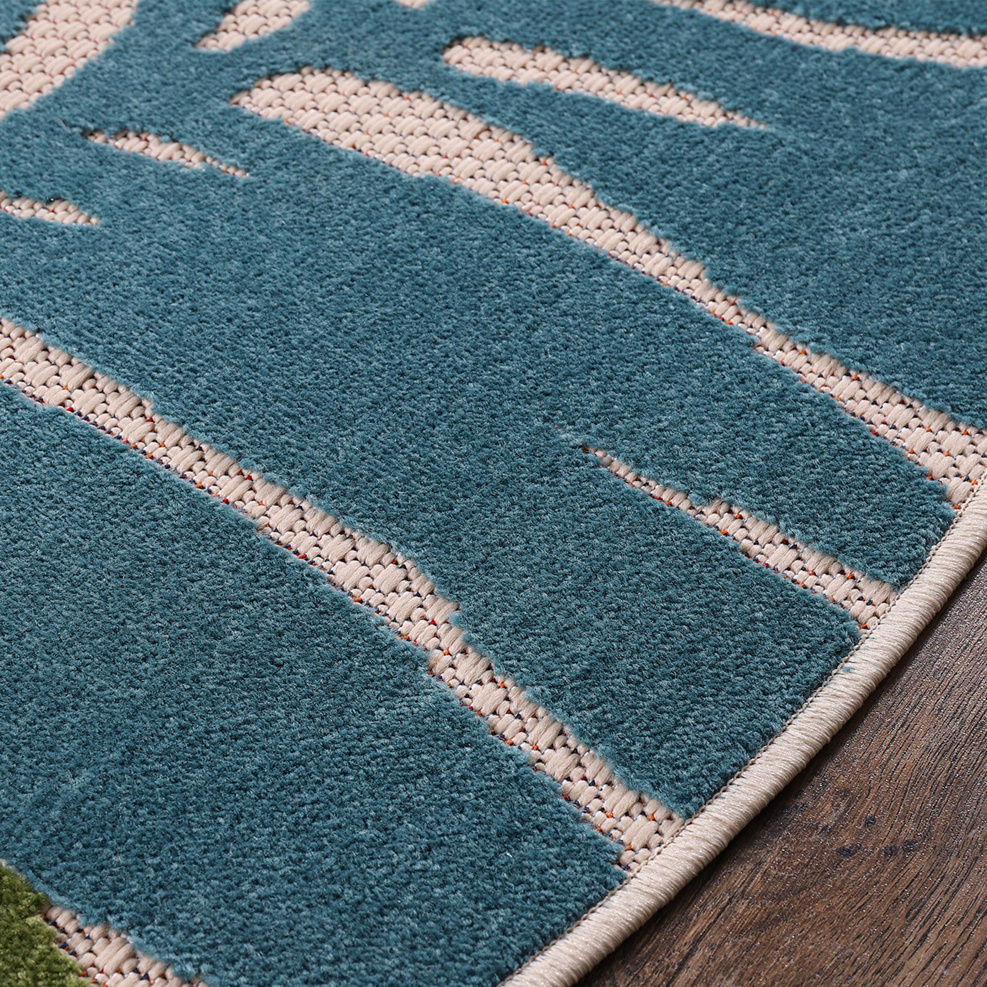 Sanat Teppich »Floral Outdoor«, rund, 6 mm Höhe, In- und Outdoor geeignet, florales Design, Balkon, Terasse