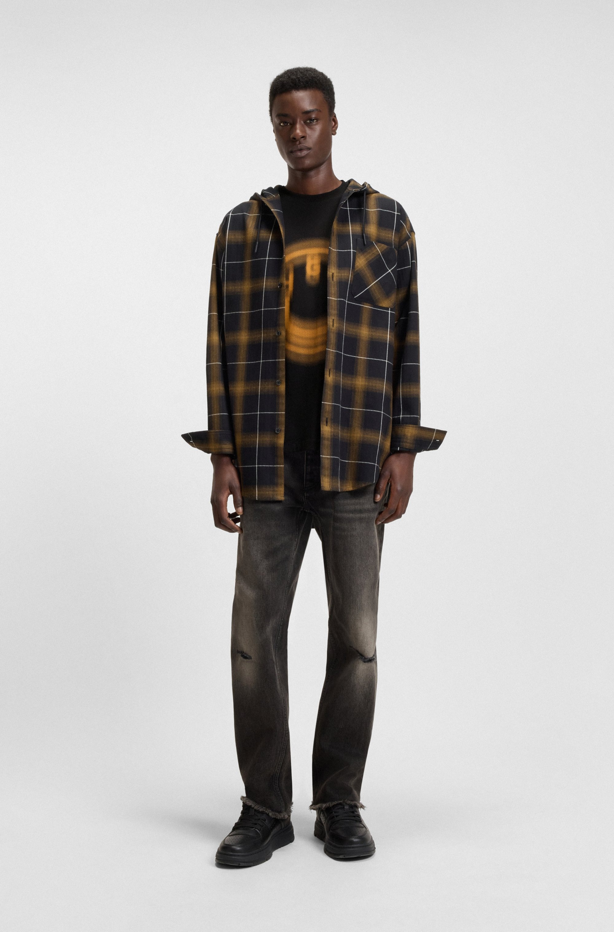 Thumbnail - HUGO Blue T-Shirt "Nalax" mit Logo-Druck