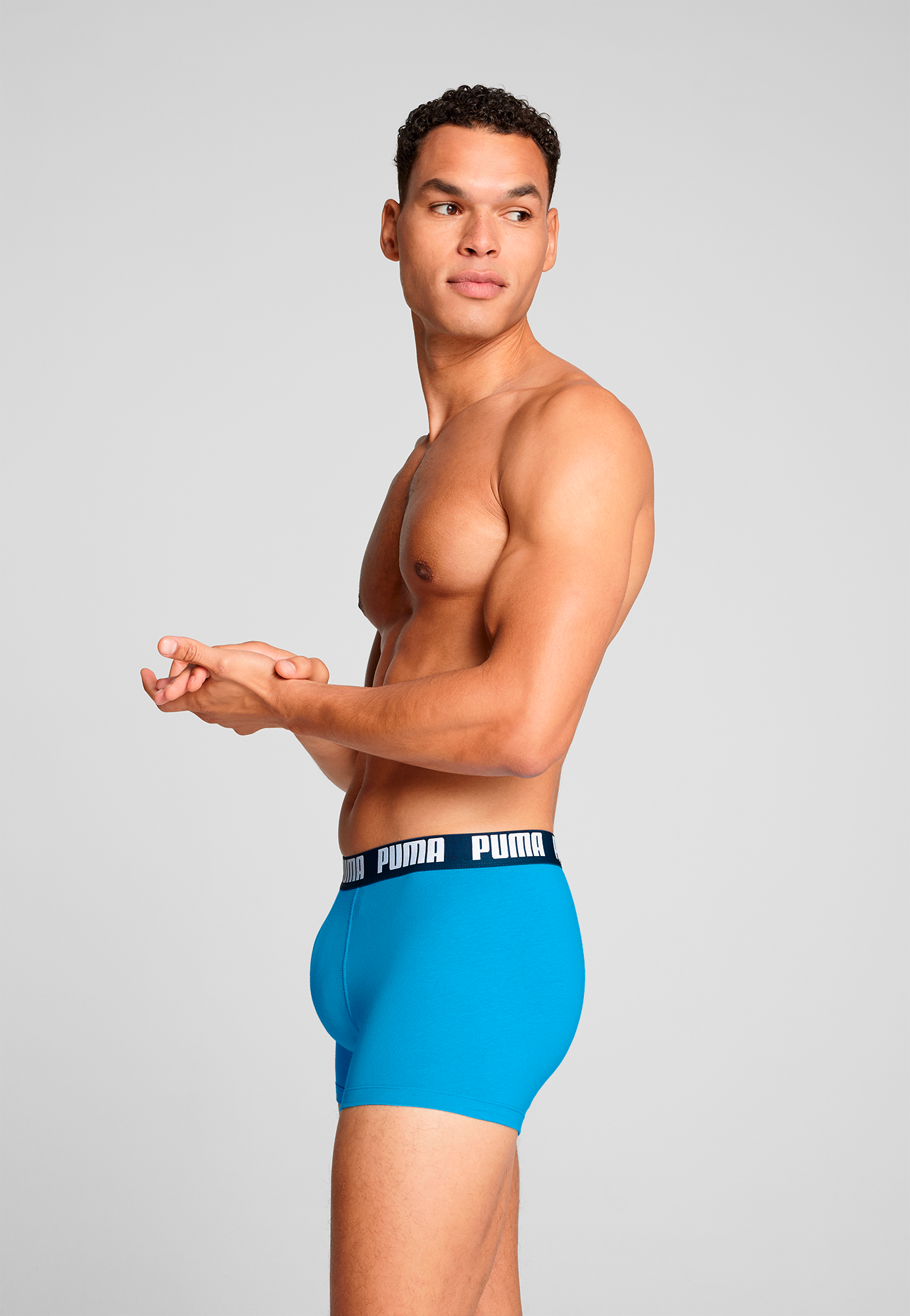 PUMA Boxershorts »PUMA MEN EVERYDAY BASIC BOXERS 2P« Packung,  mit Puma Webbund