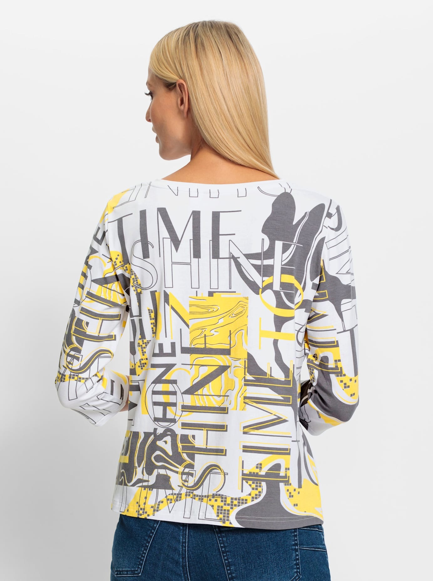 heine 3/4-Arm-Shirt »Druck-Shirt«, (1 tlg.)