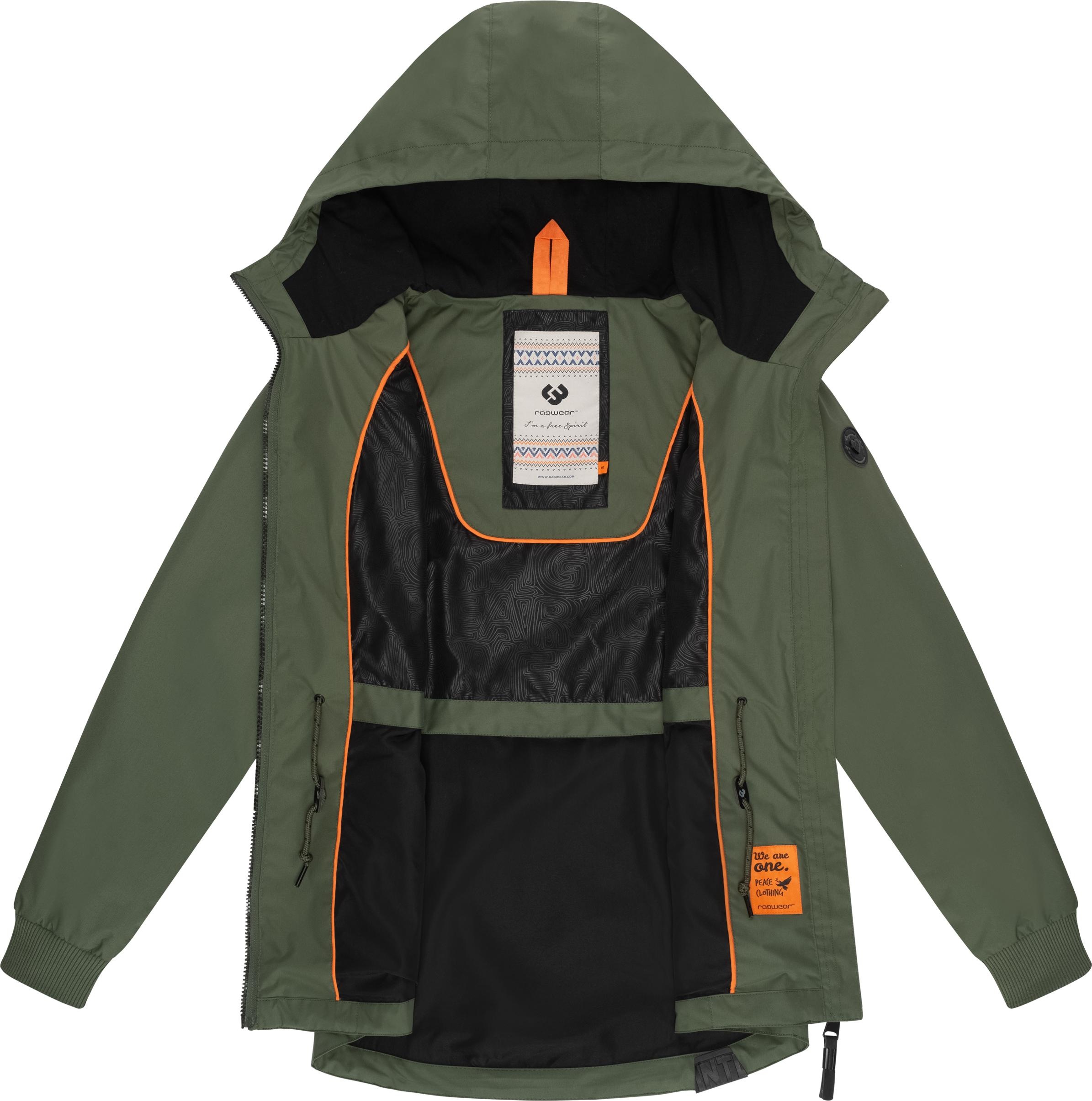 Ragwear Outdoorjacke »Dowey A«, mit Kapuze, stylische Damen Übergangsjacke mit Taillenzugband