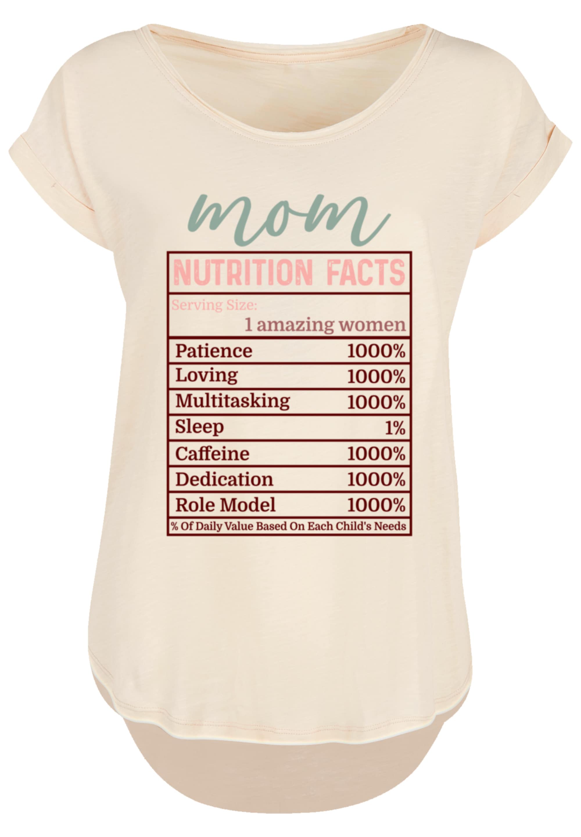 F4NT4STIC T-Shirt »Muttertag Mama Nährwerte Lustig«, Premium Qualität
