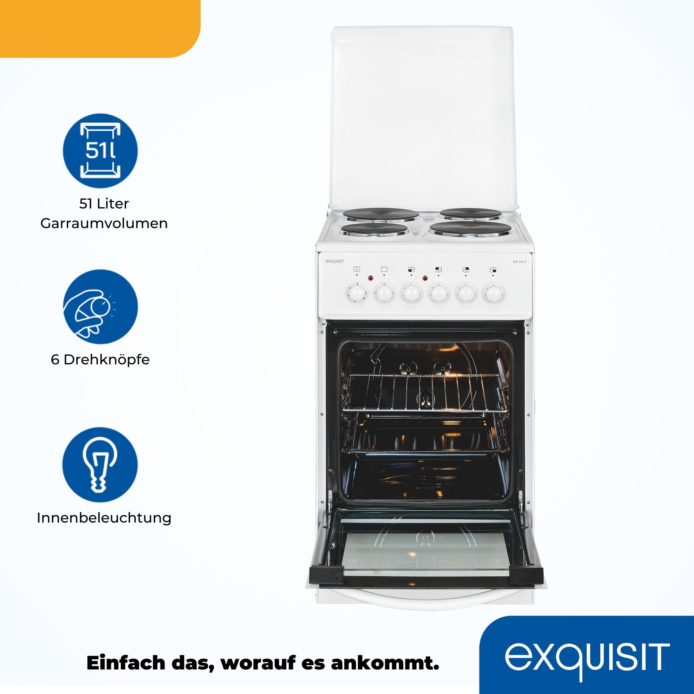 exquisit Elektro-Standherd »EH 10.3 F2«