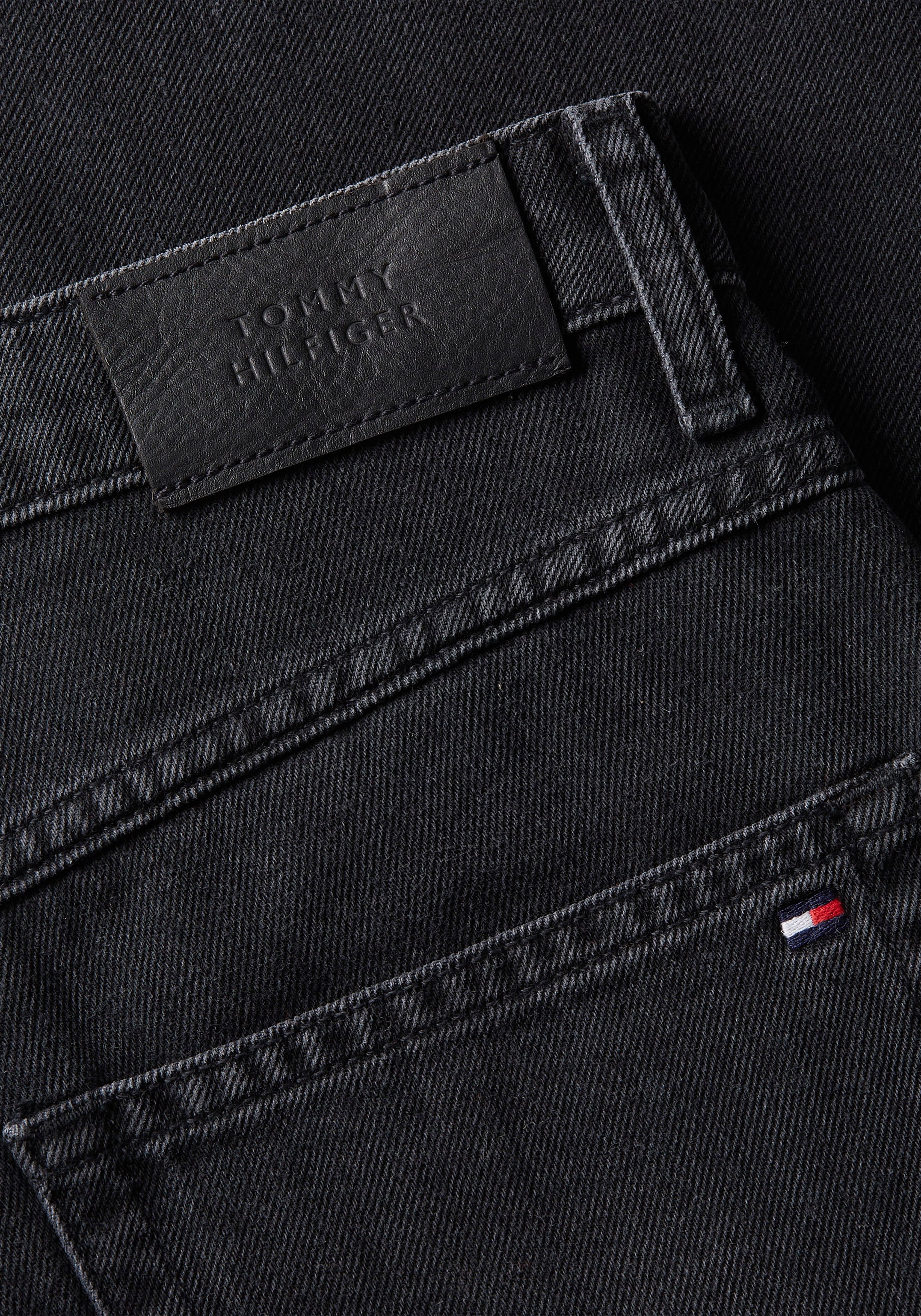 Tommy Hilfiger Straight-Jeans »CLASSIC STRAIGHT Hilfiger Tommy BAUR HW«, | kaufen mit Leder-Badge