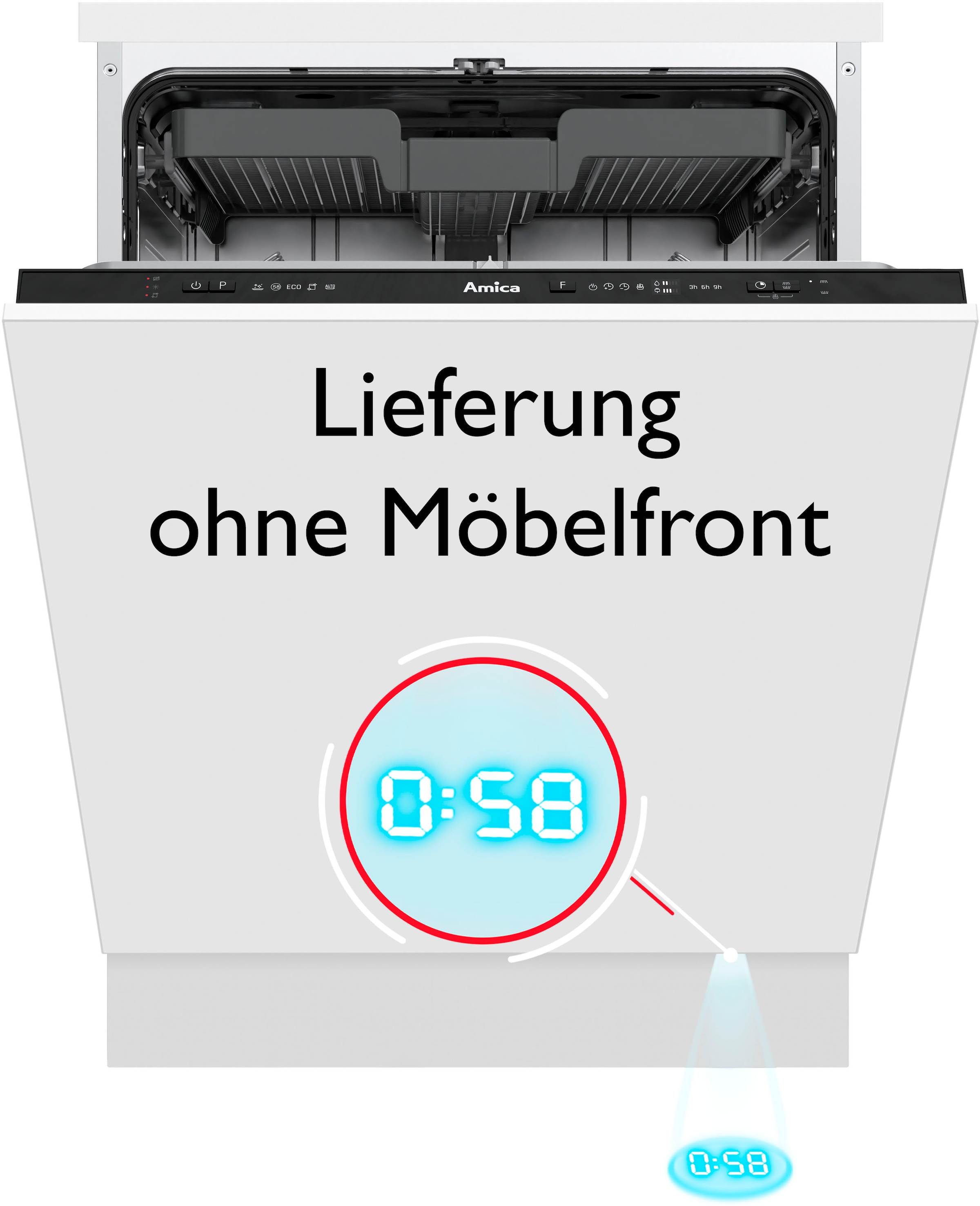 Amica vollintegrierbarer Geschirrspüler "EGSPV 594 300" 9 l 14 Maßgedecke V günstig online kaufen