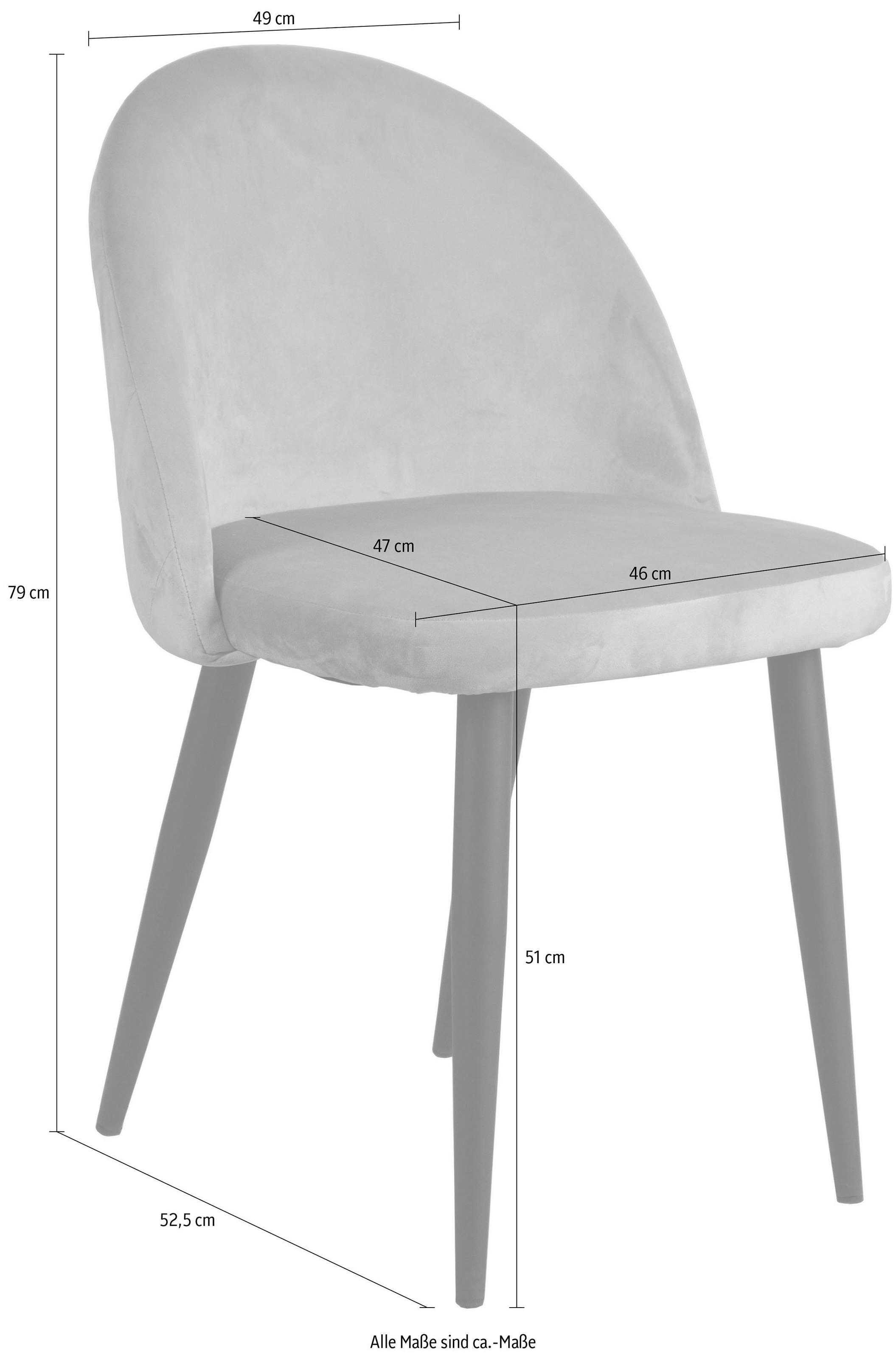 SIT Polsterstuhl »Sit&Chairs«, (Set), 2 St., Samtvelours, mit weichem Samtvelours