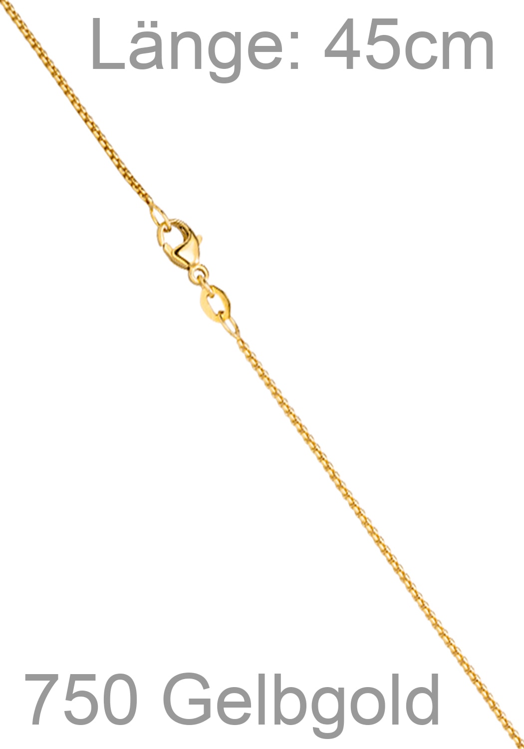 JOBO Kette ohne Anhänger »Rund-Venezianerkette« 750 Gold 1,2 mm 45 cm