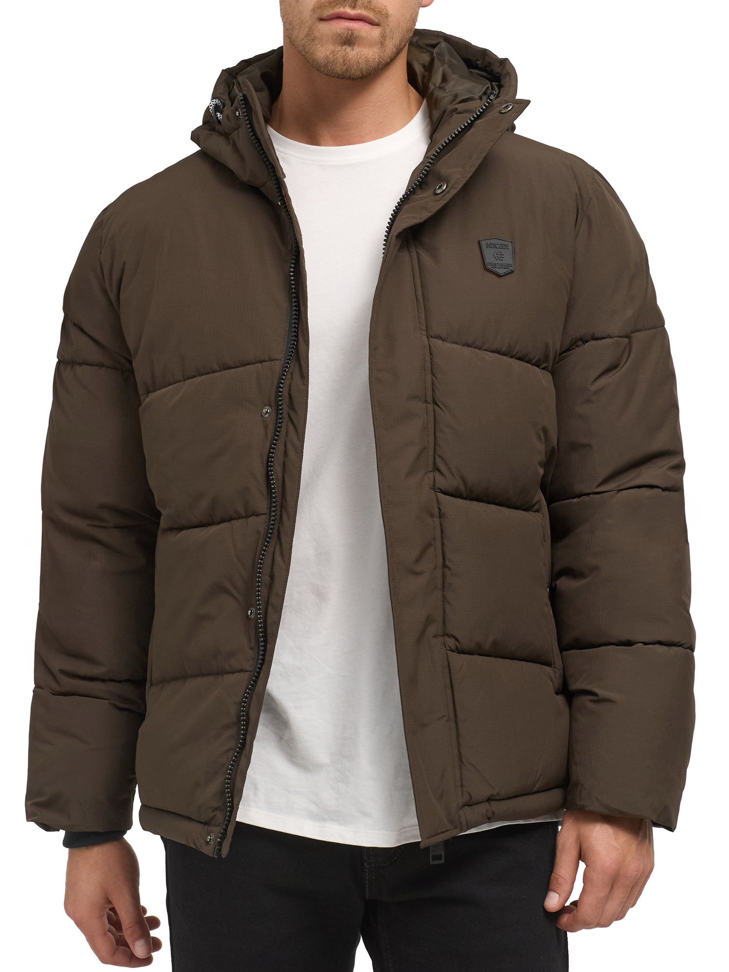 Indicode Steppjacke »INLaurill« mit Kapuze Kunstfaser, regular fit