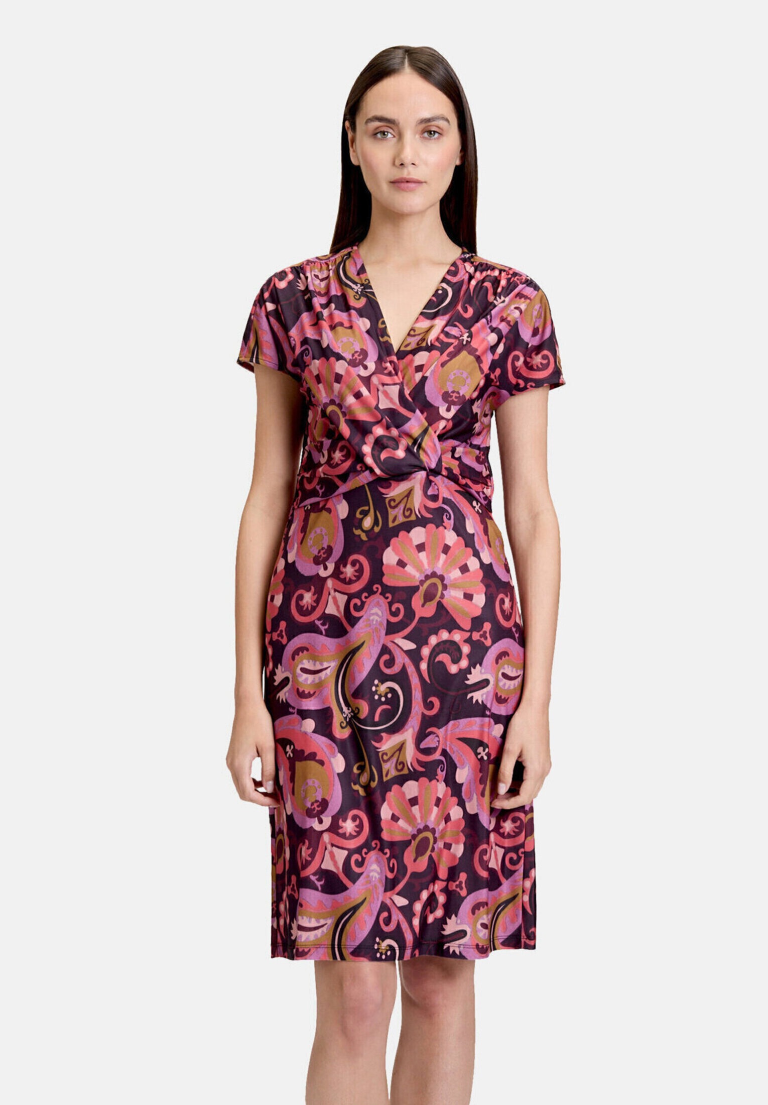 Cartoon Jerseykleid »Damen mit Raffung« Ohne Tasche