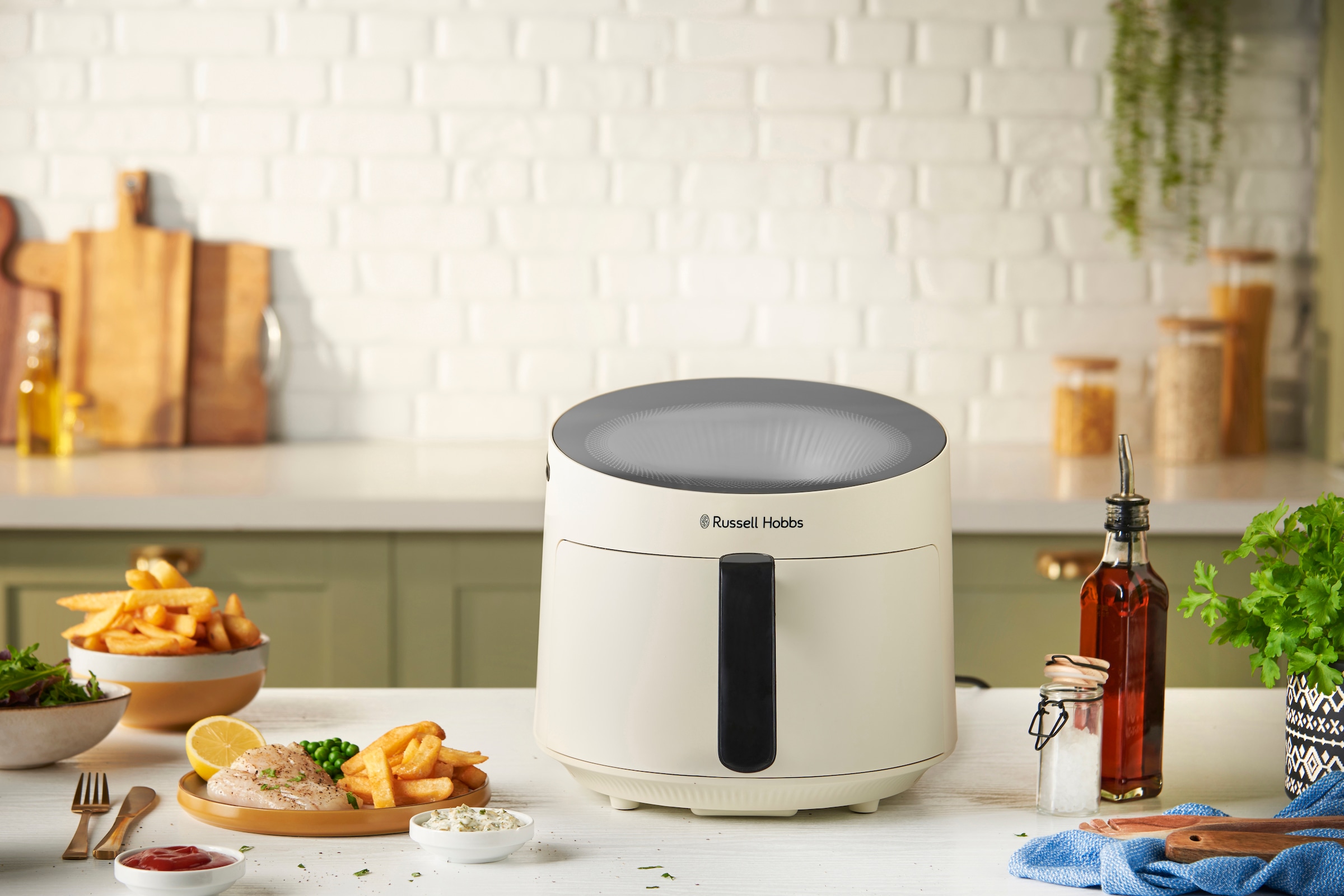 RUSSELL HOBBS Heißluftfritteuse »SatisFry Panoramic AirFryer(27421-56)«, 1500 W, mit Sichtfenster, 10 Programme., wenig oder kein Öl erforderlich