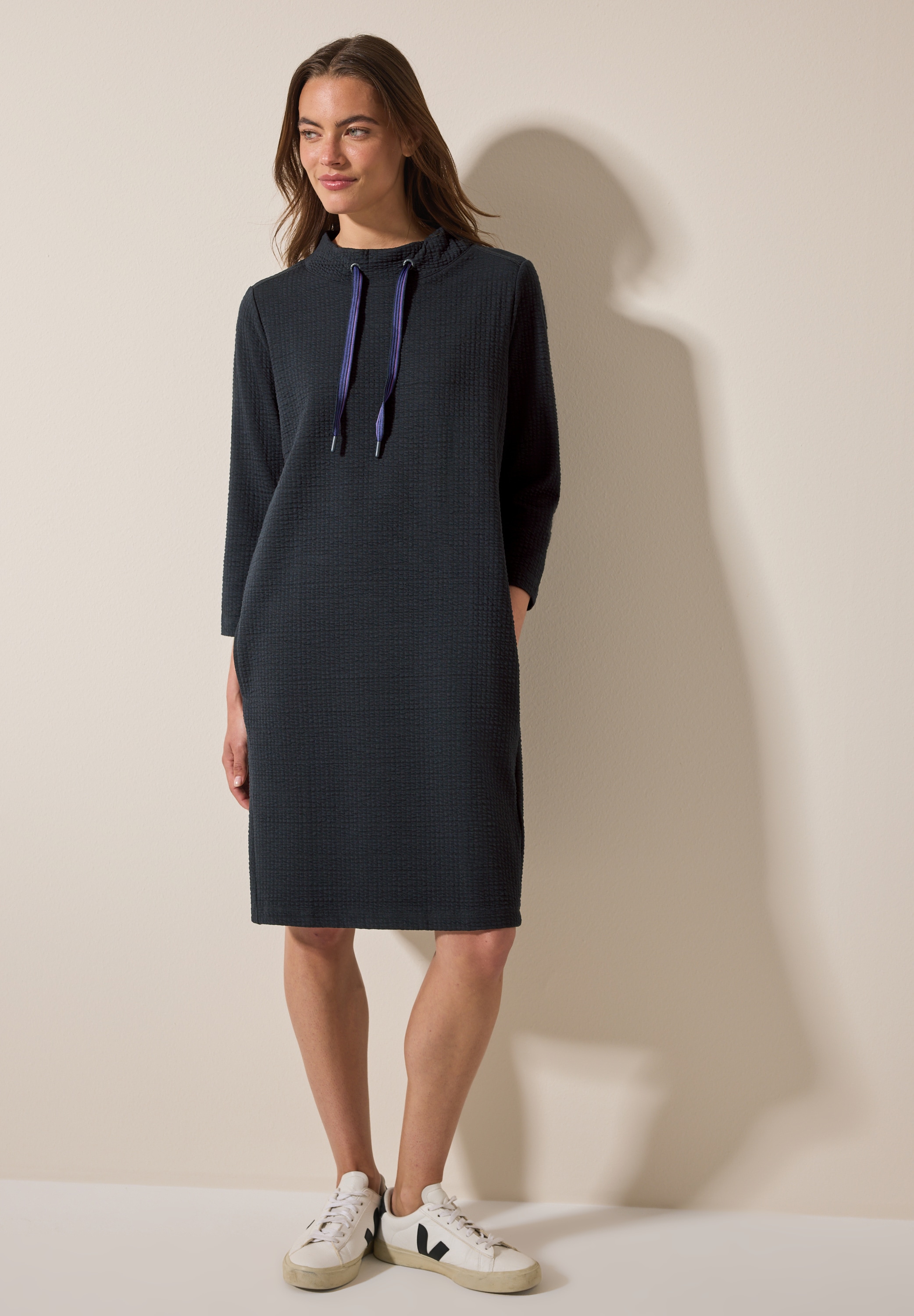 Cecil Jerseykleid Ohne Taschen mit Stehkragen