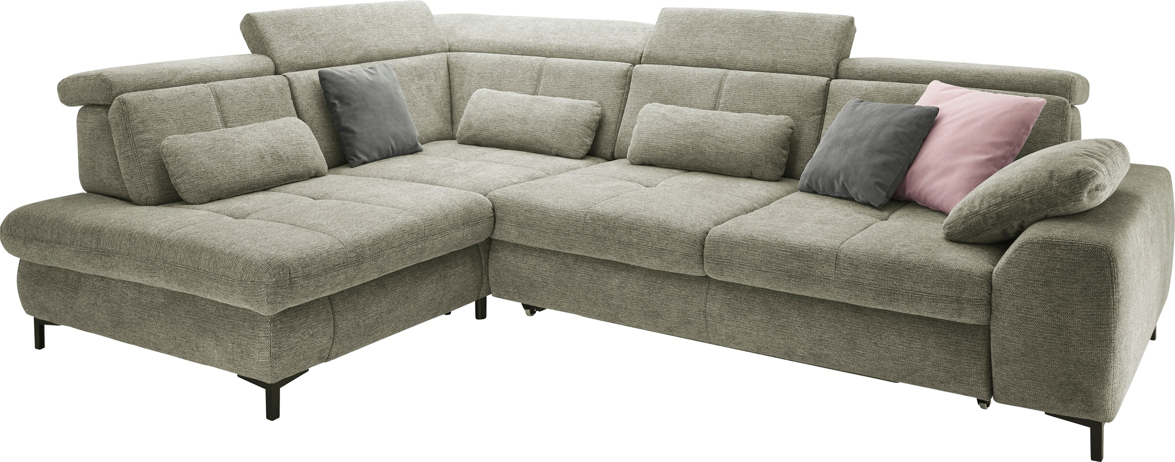 set one by Musterring Ecksofa, Kaltschaumpolsterung, Flachgewebe, whlw. mit Funktionen, Sitzhöhe 49