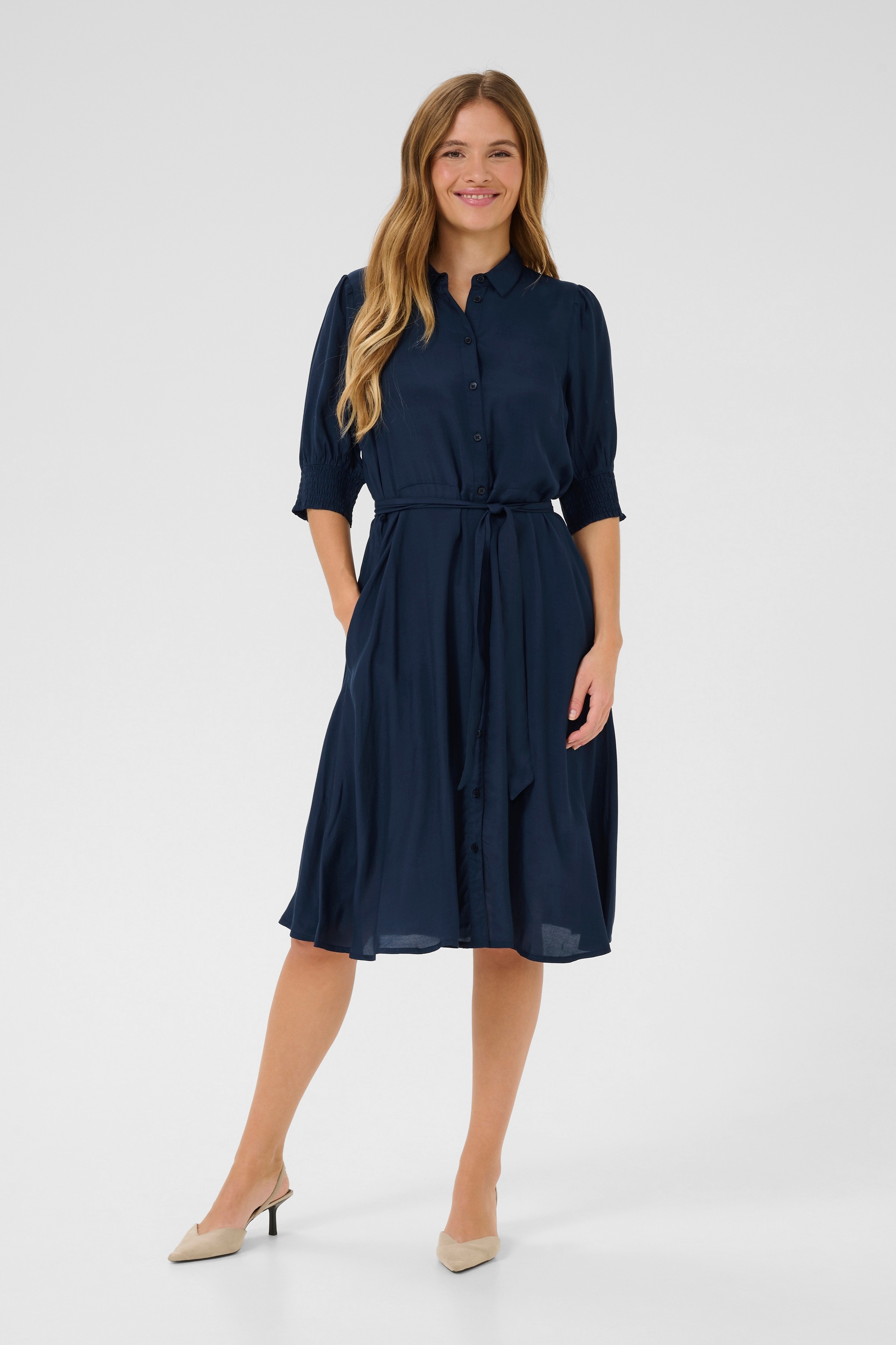 KAFFE Midikleid »Damen Kleid KAemine«
