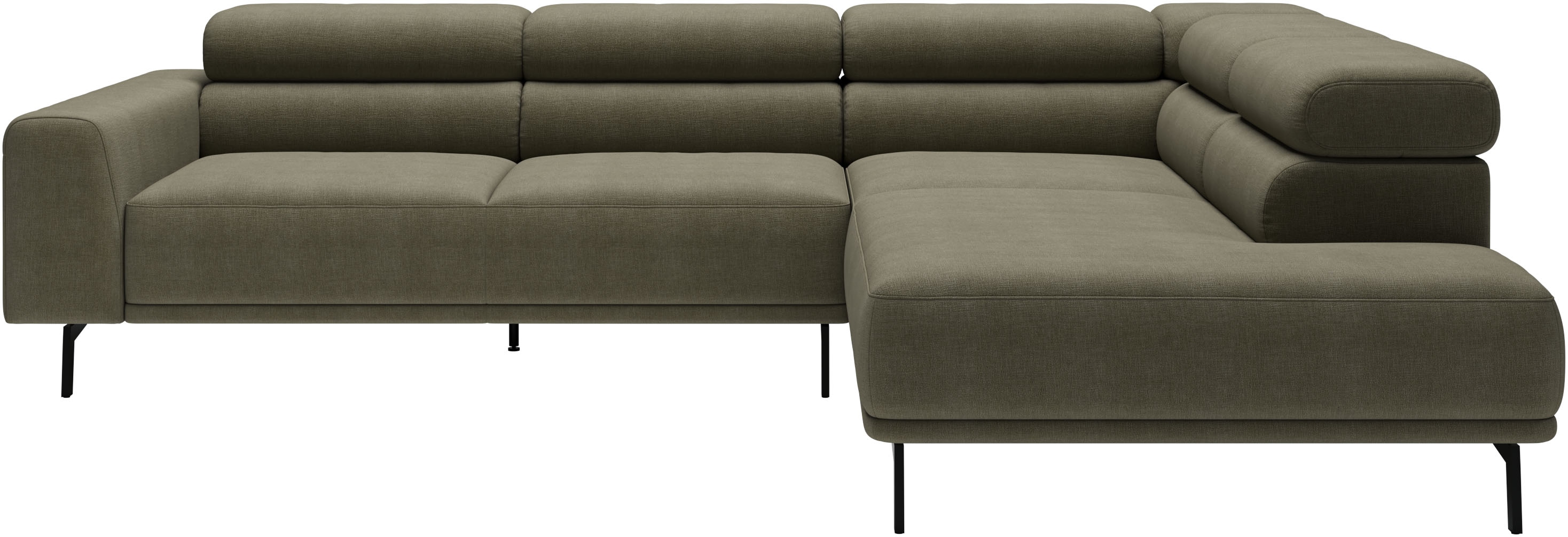 SCHÖNER WOHNEN-Kollektion "Tossa, Modernes Design trifft smarte Funktione, Breite 273 cm" Motorischer Sitzvorzug, Kopfteil-Funktion & Saugroboter-Höhe