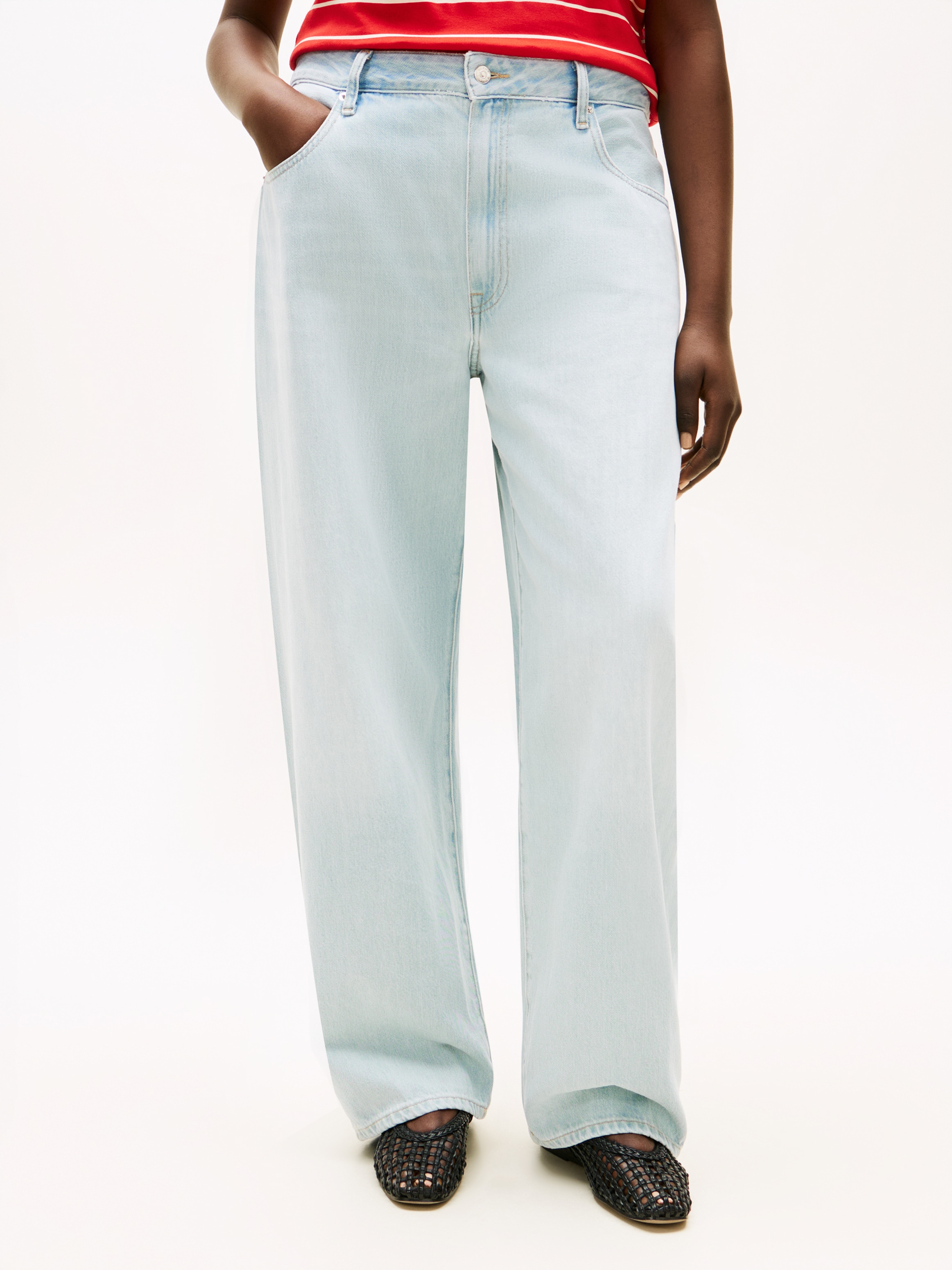 Tommy Hilfiger Curve 5-Pocket-Jeans "CRV DNM TAM BARREL RW" in großen Größe günstig online kaufen