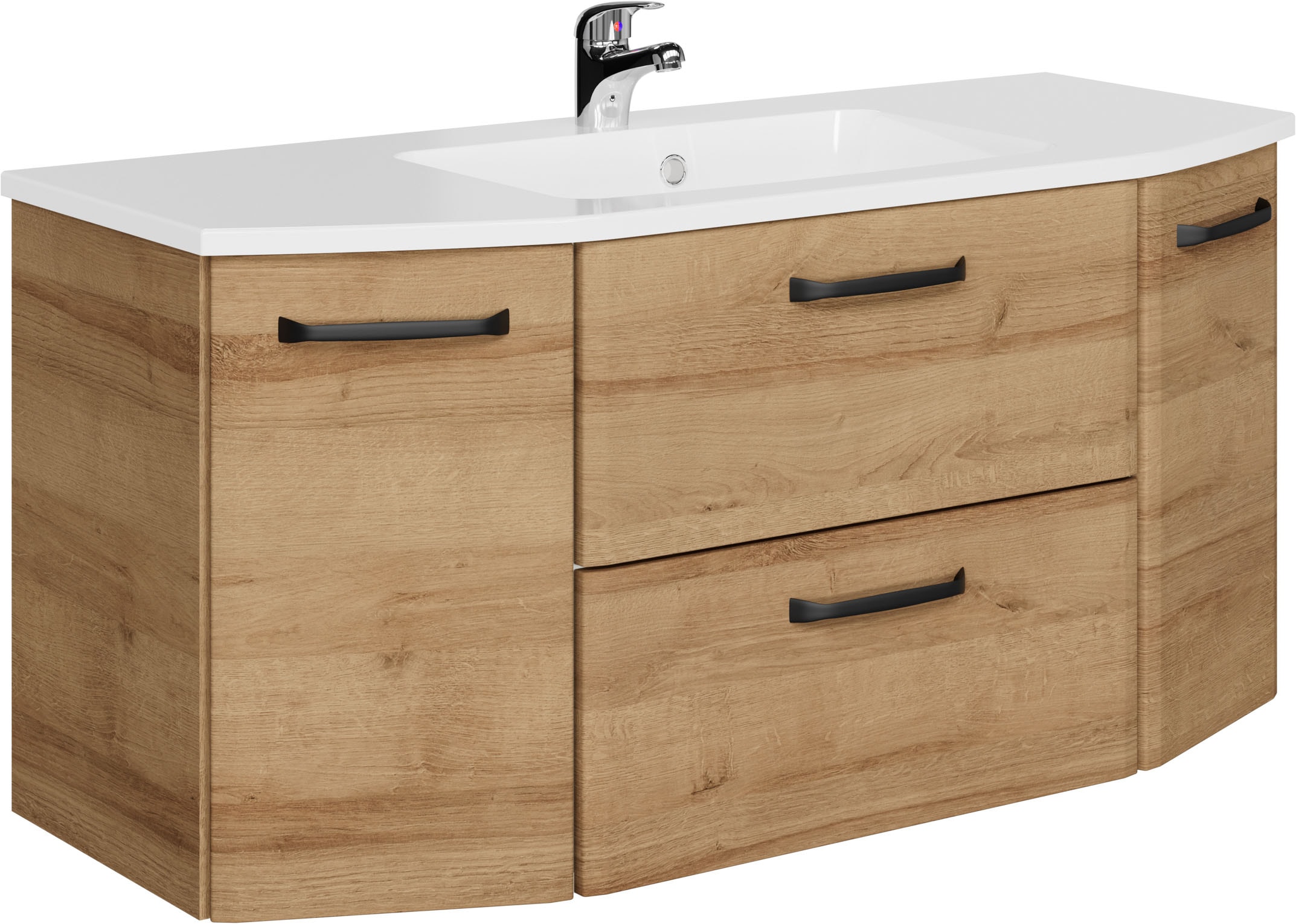 Saphir Waschtisch "Quicket 318, mit Keramikbecken, 112cm breit" 2 Stk. tlg.