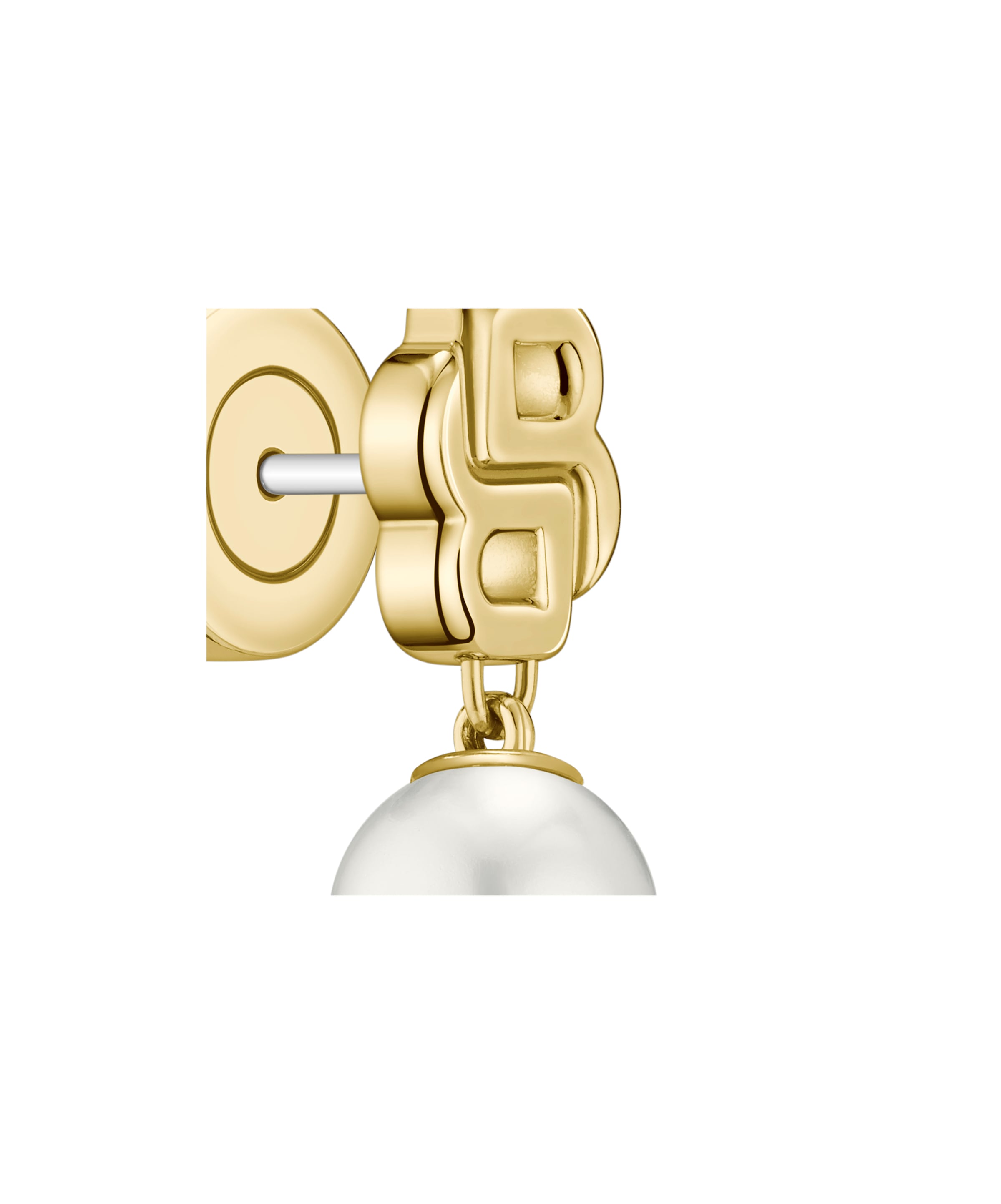 BOSS Paar Ohrstecker »DOUBLE B MIRELLE« mit Kunststoffperle