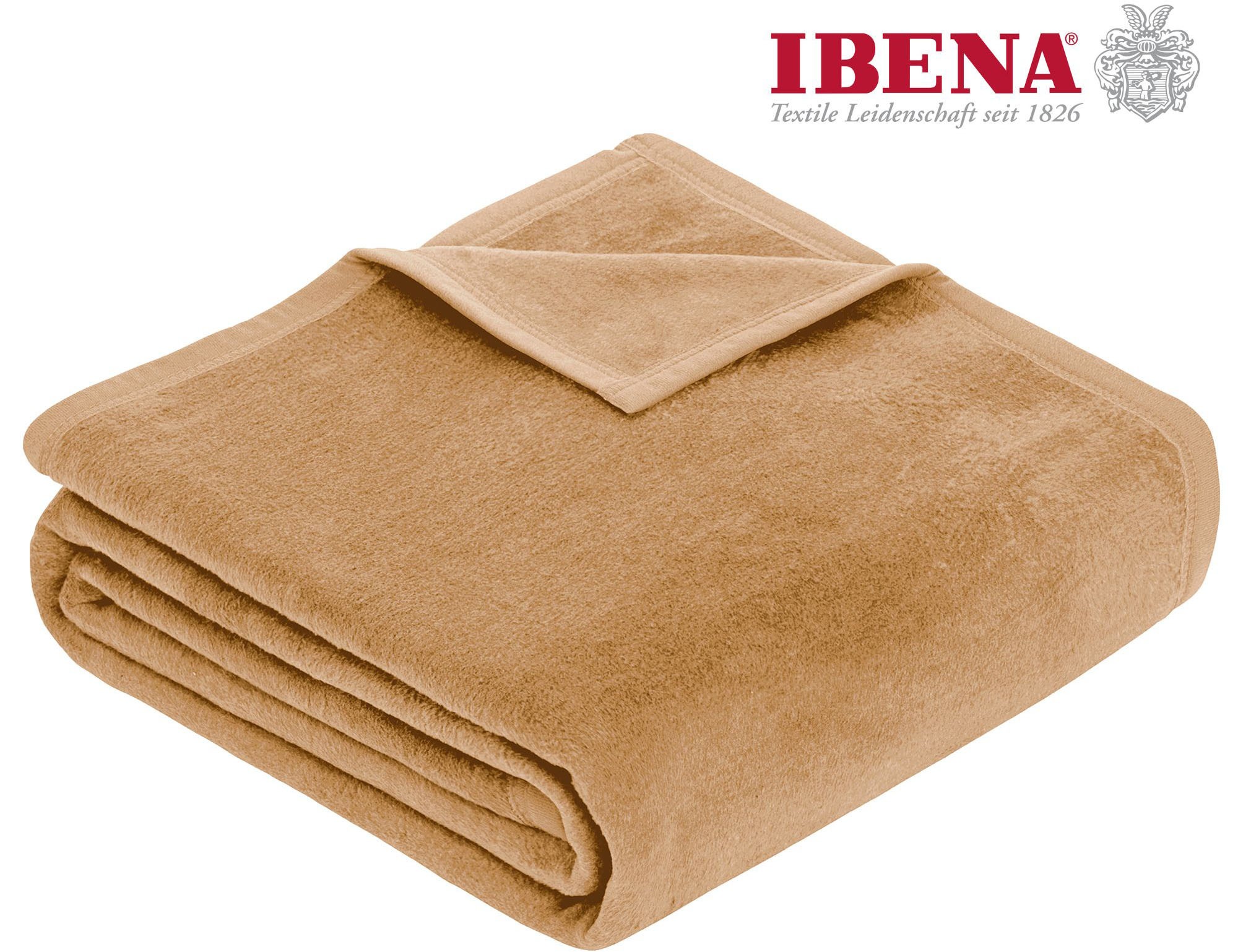 IBENA Wohndecke "Luxus" verschiedene Größen, unifarbenes Design, Kuscheldec günstig online kaufen
